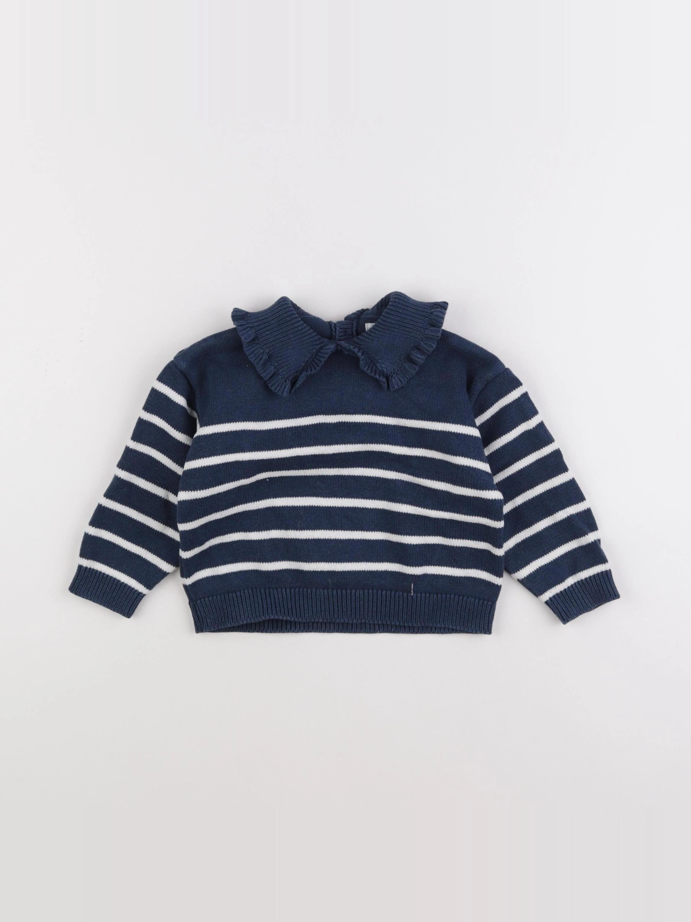 Vertbaudet - pull bleu - 24 mois