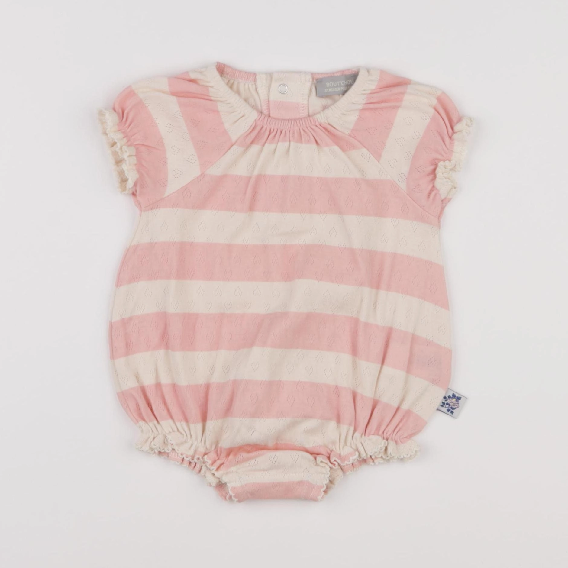 Boutchou - combinaison beige, rose - 6 mois