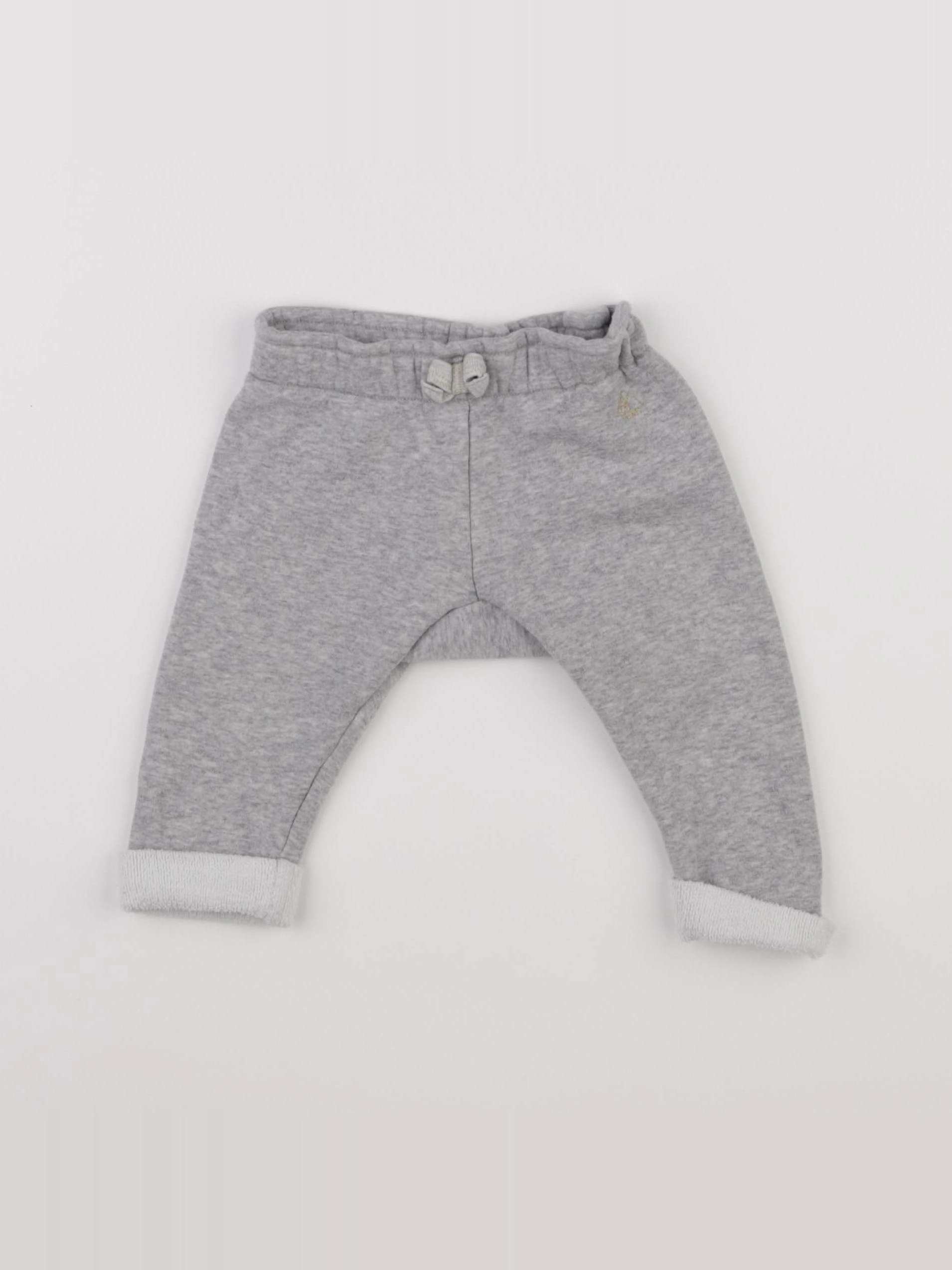 Petit Bateau - sarouel gris - 6 mois