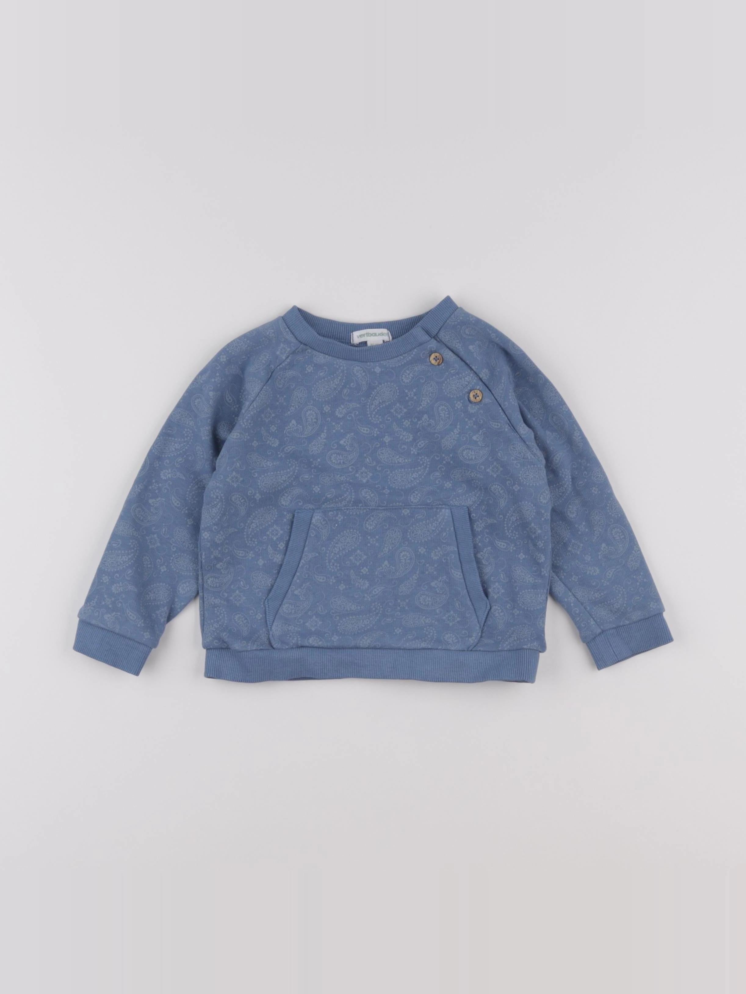 Vertbaudet - sweat bleu - 18 mois