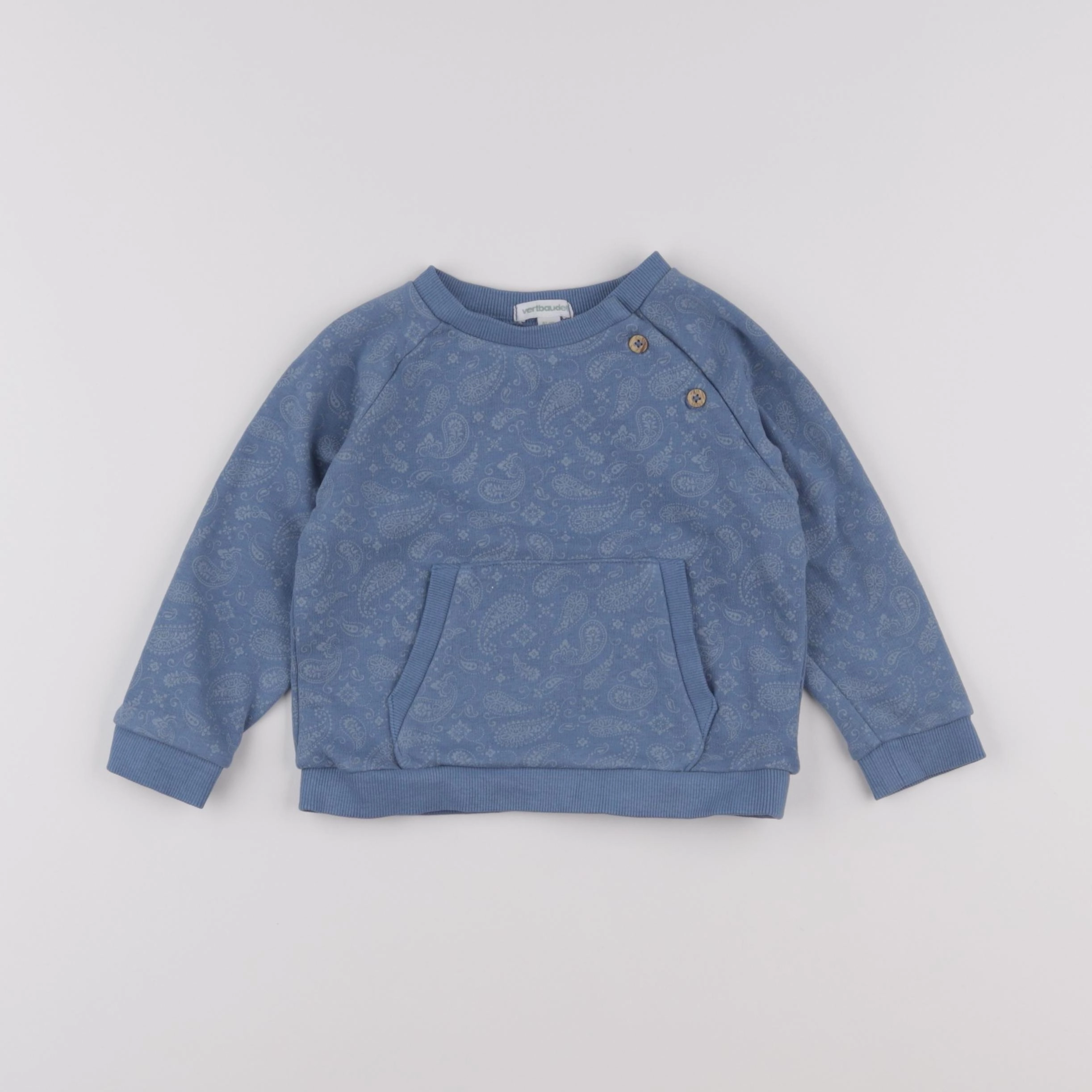 Vertbaudet - sweat bleu - 18 mois
