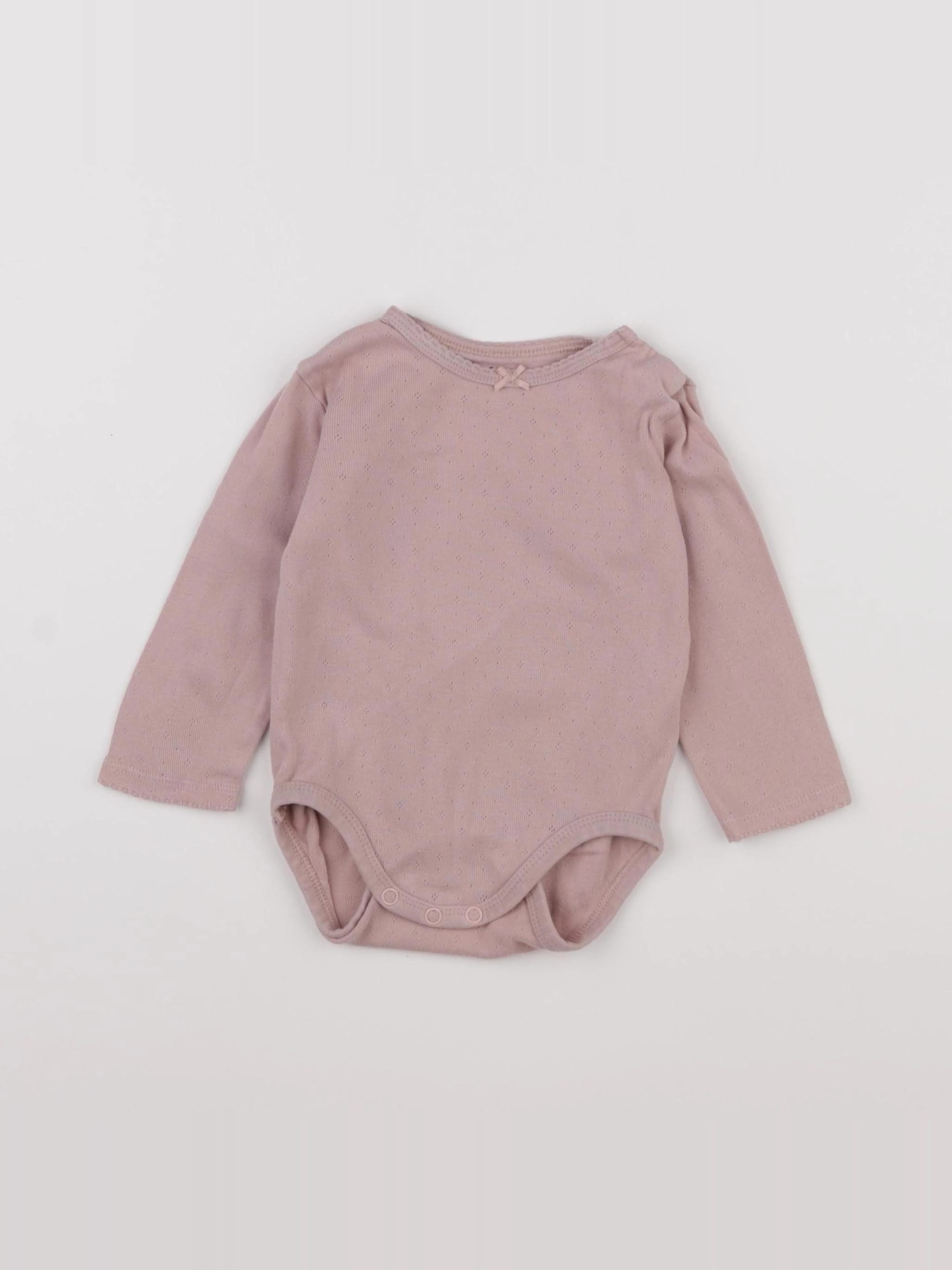 H&M - body rose - 9/12 mois