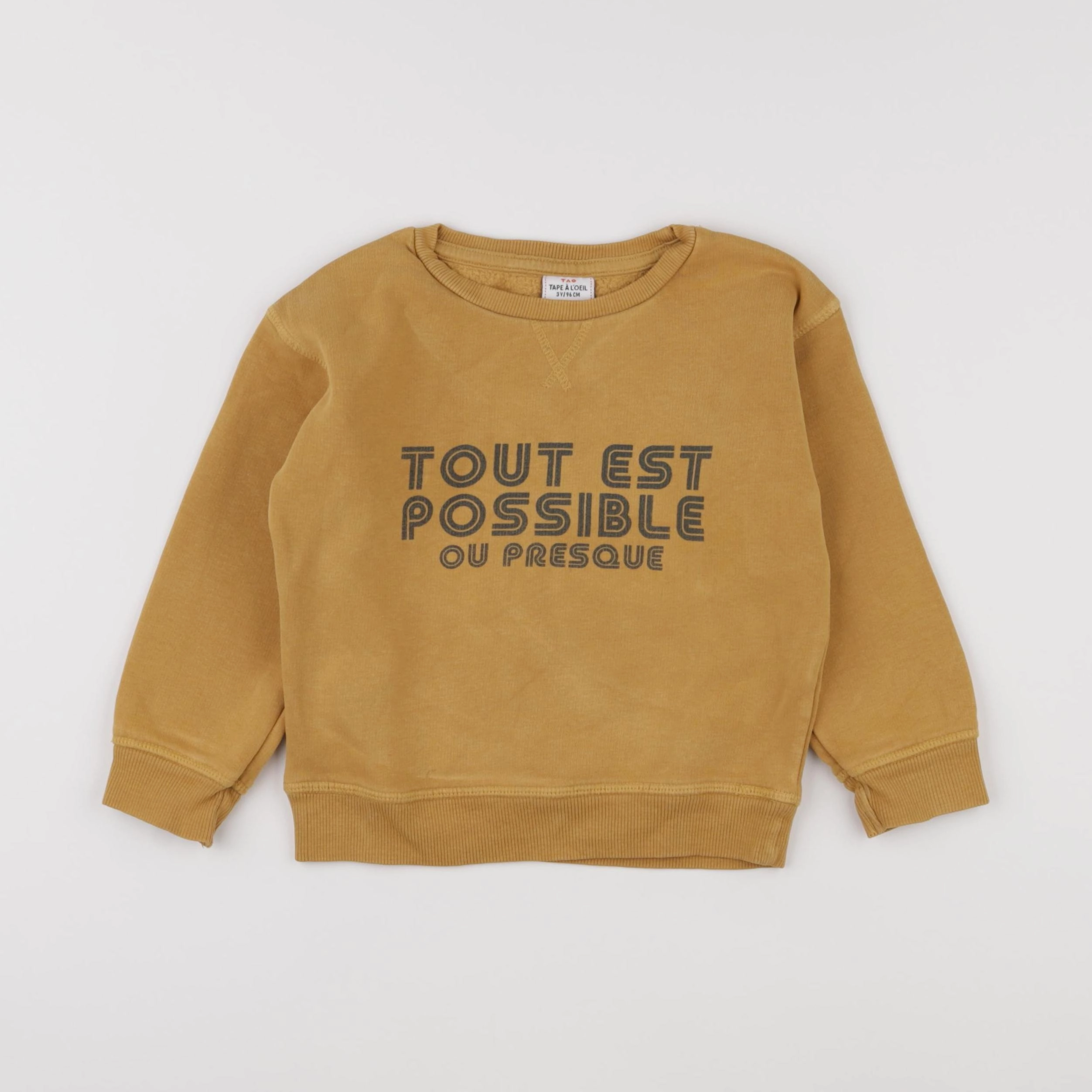 Tape à l'oeil - sweat jaune - 3 ans