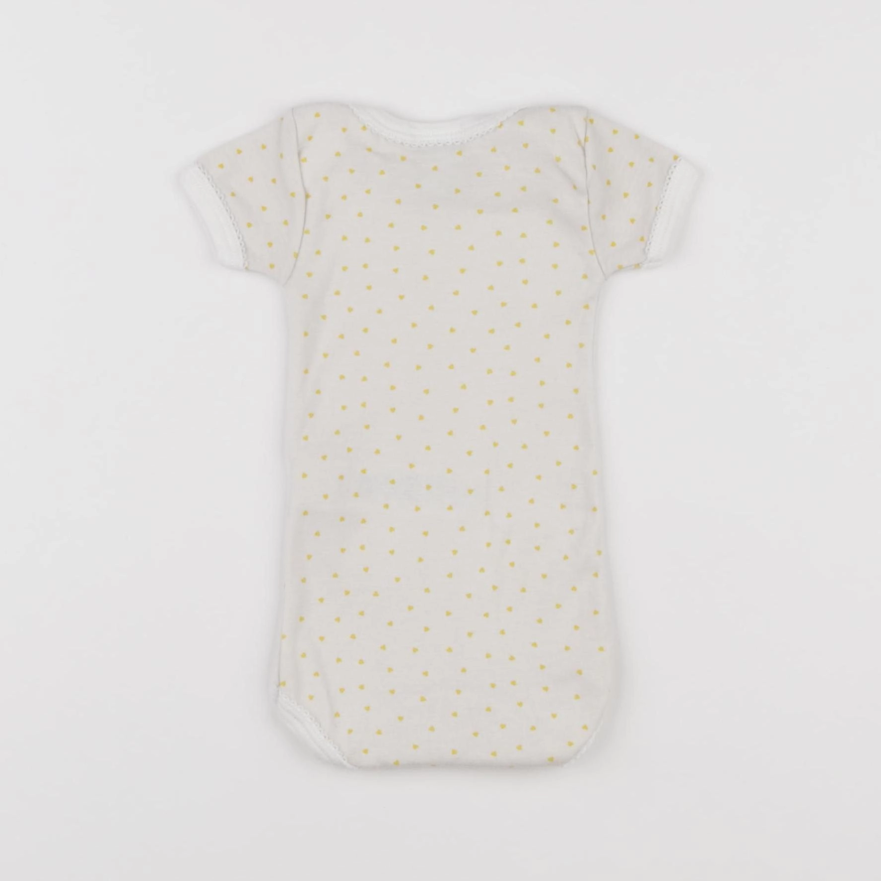 Petit Bateau - body blanc, jaune - 3 mois