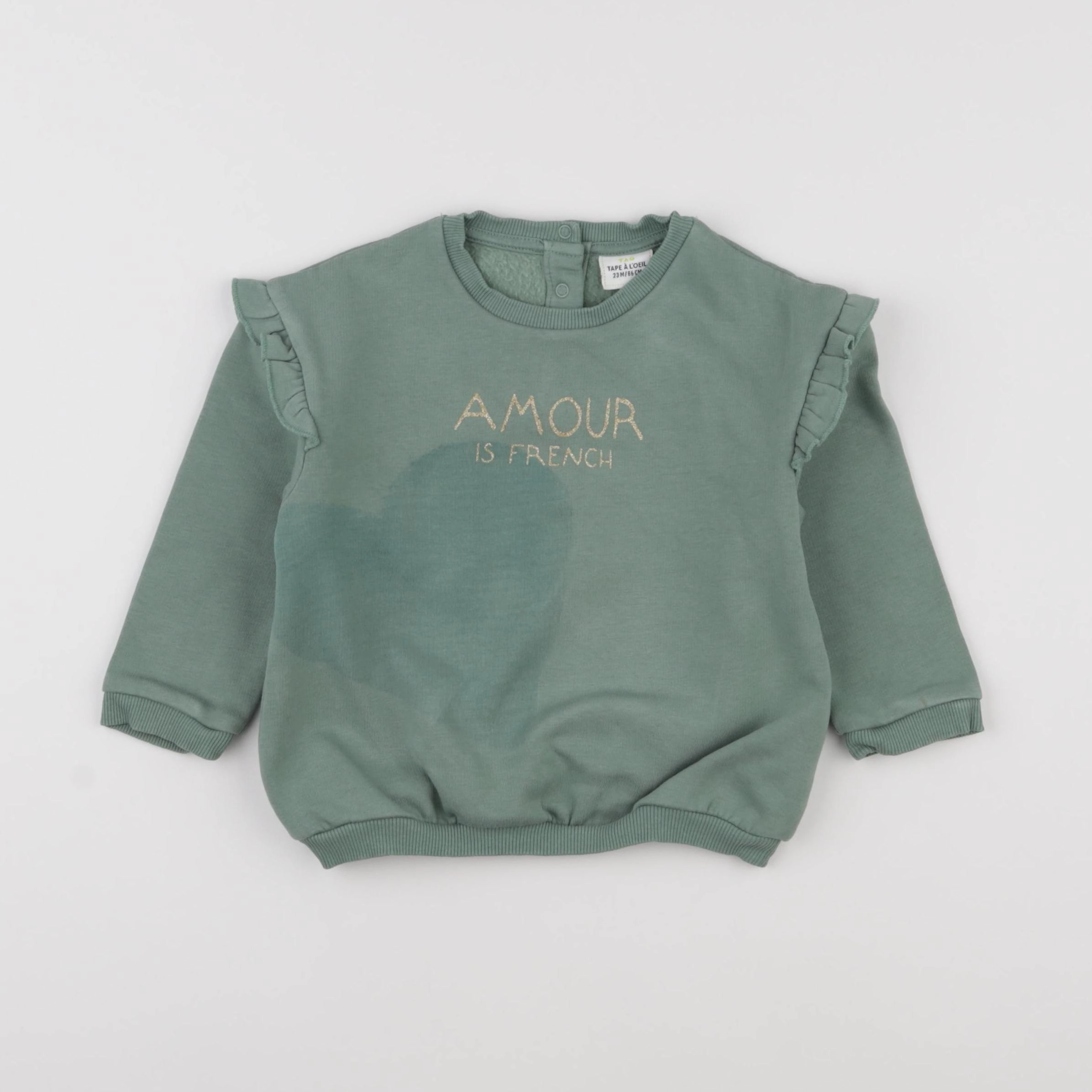 Tape à l'oeil - sweat vert - 24 mois
