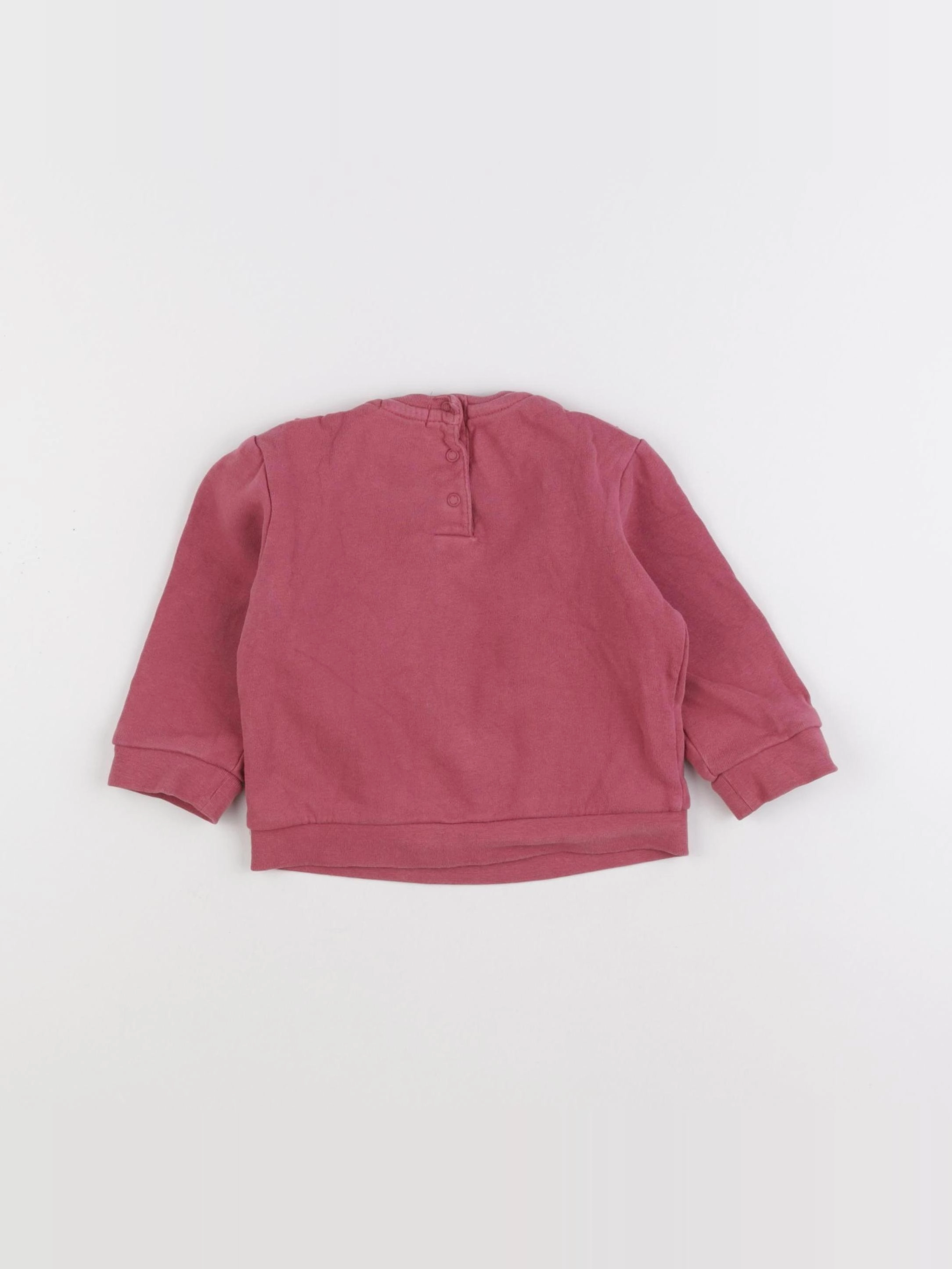 Vertbaudet - sweat rose - 18 mois