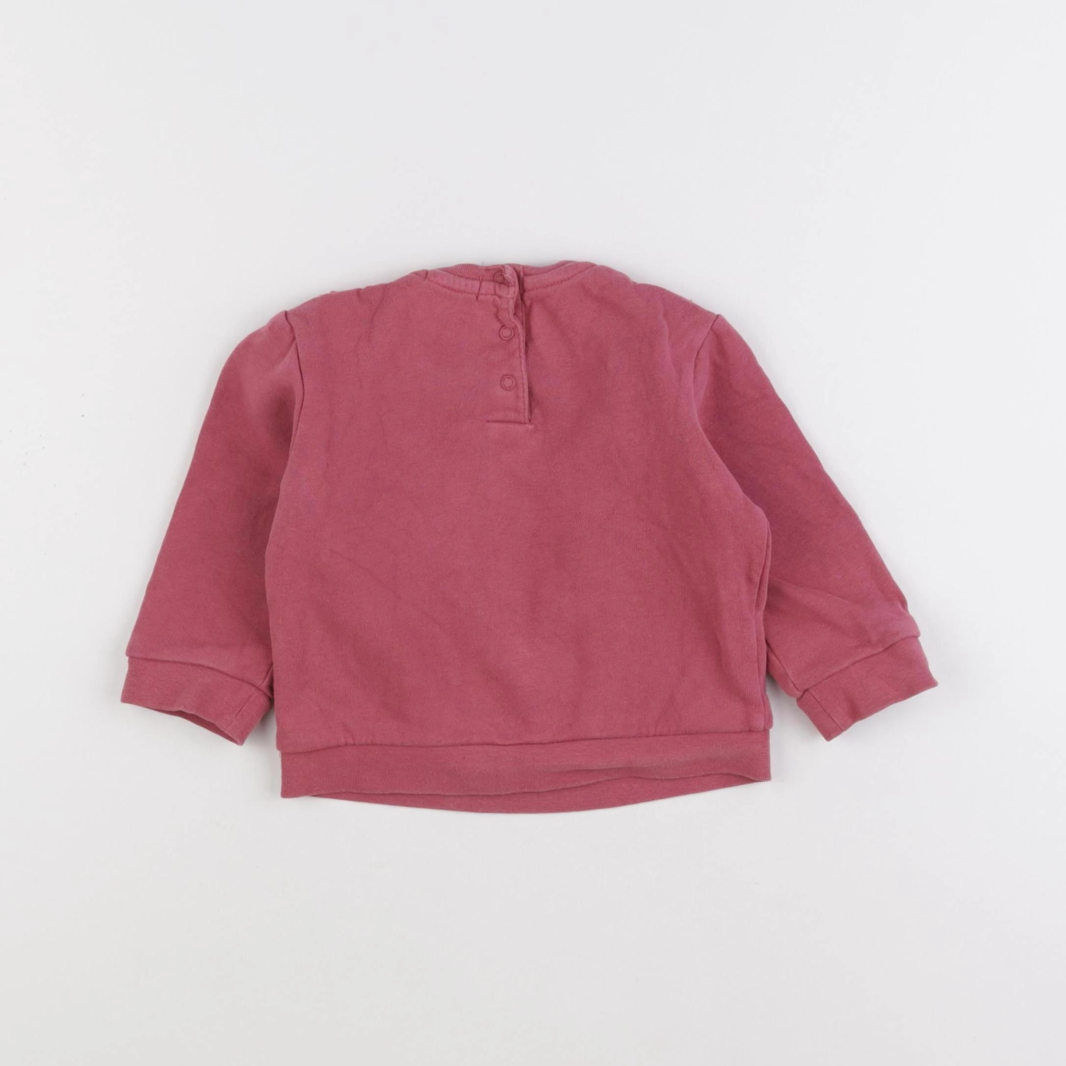 Vertbaudet - sweat rose - 18 mois