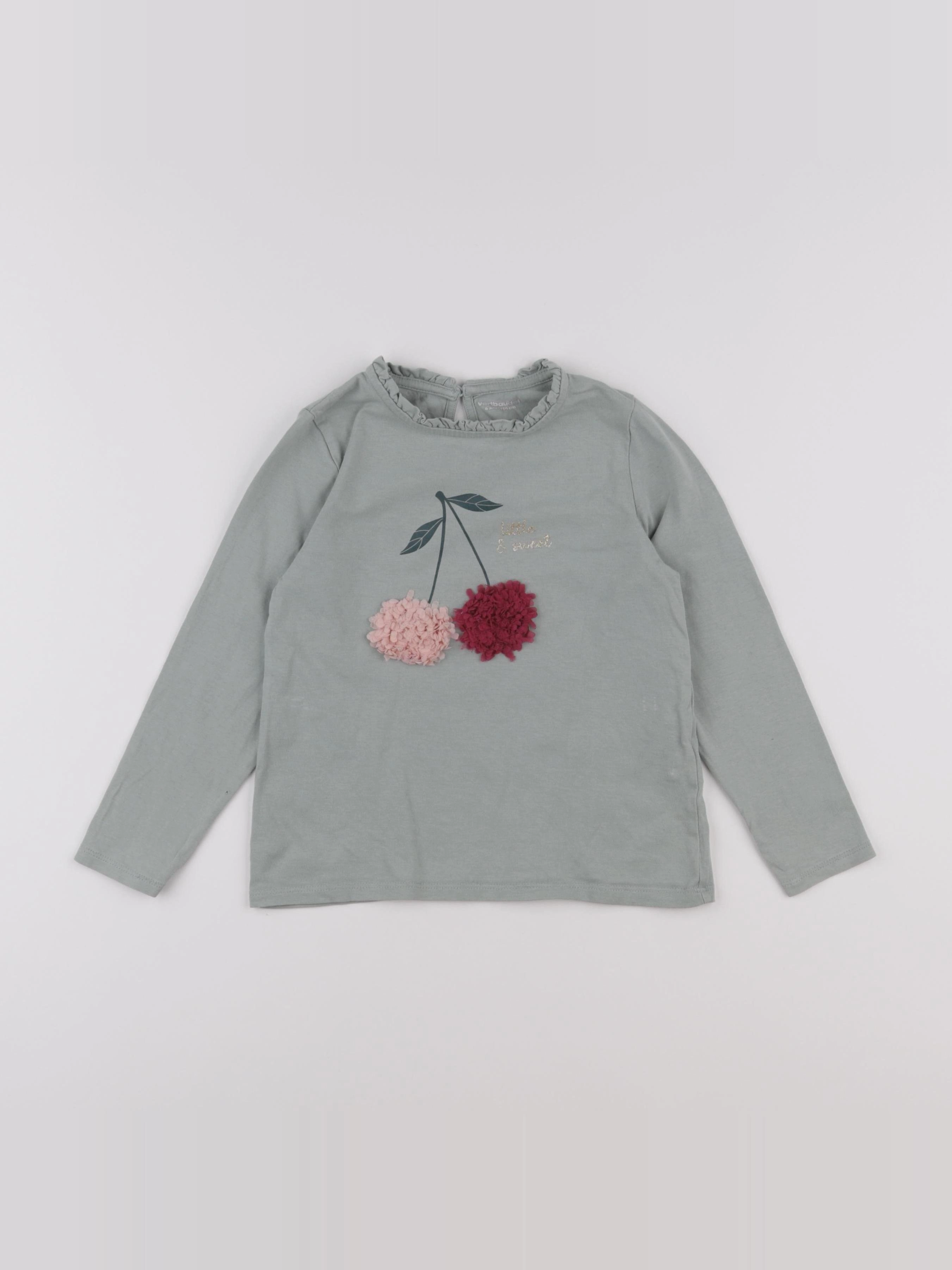 Vertbaudet - tee-shirt vert - 6 ans