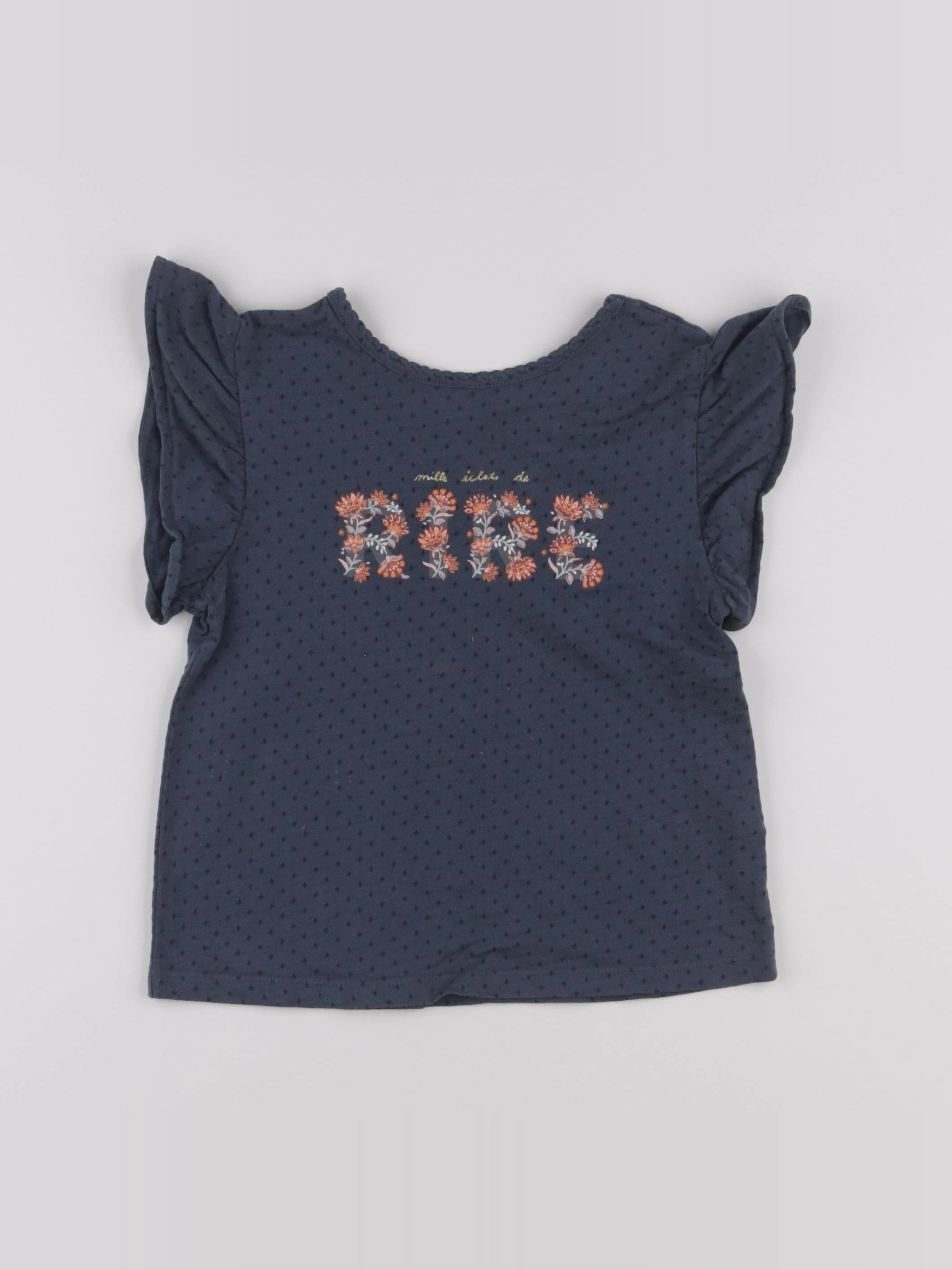 Vertbaudet - tee-shirt bleu - 6 ans