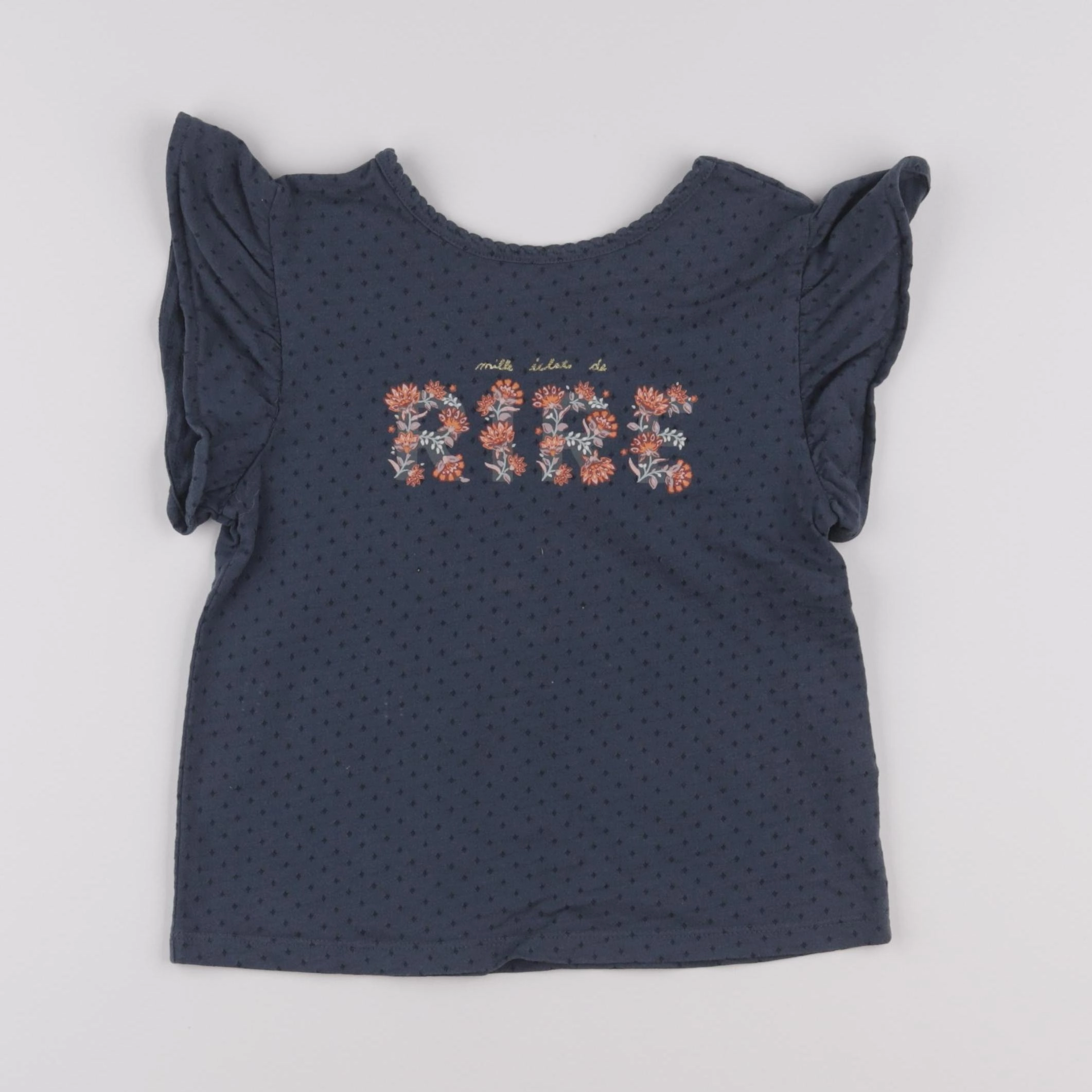 Vertbaudet - tee-shirt bleu - 6 ans