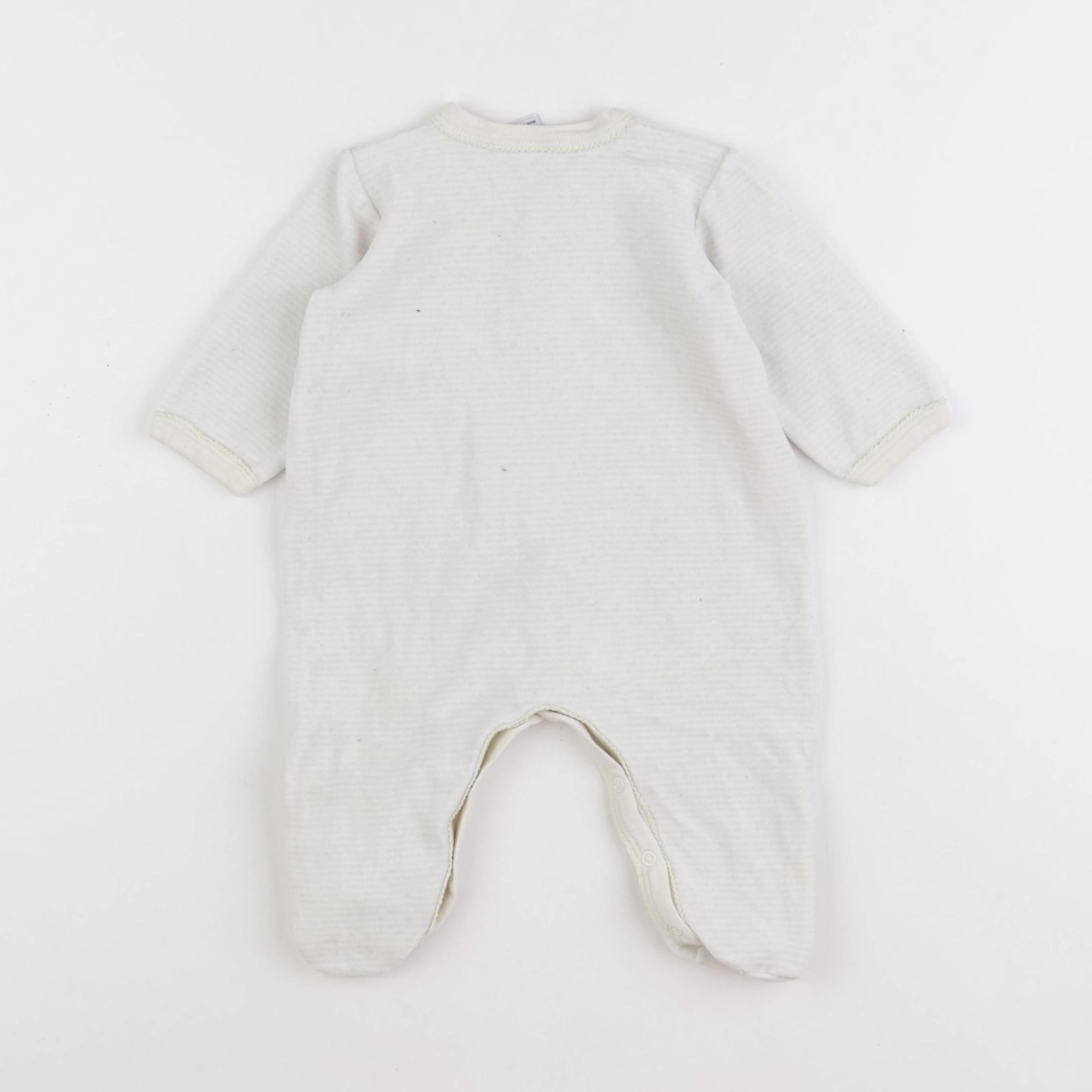 Petit Bateau - pyjama velours gris - 6 mois