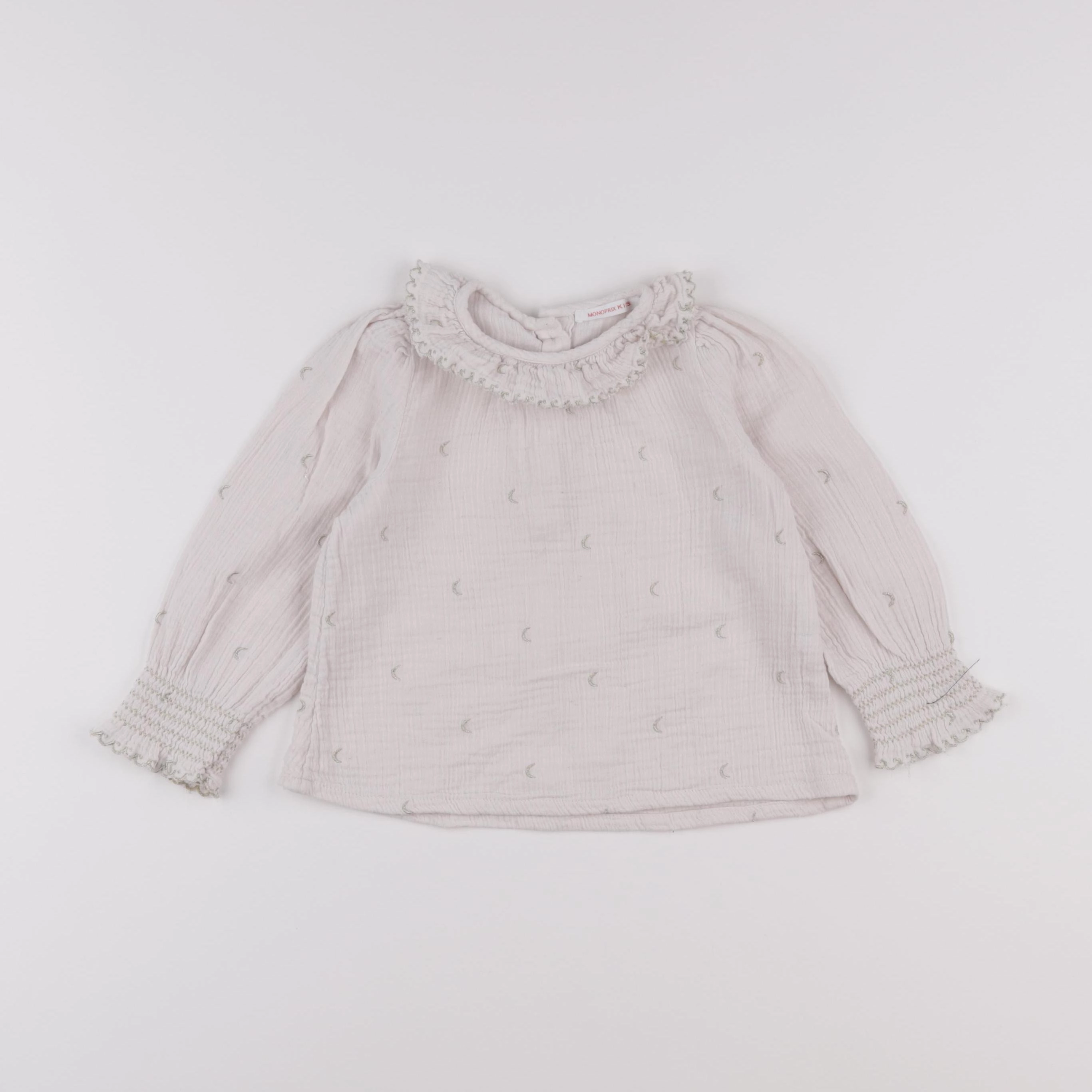 Monoprix - blouse beige, or - 3 ans