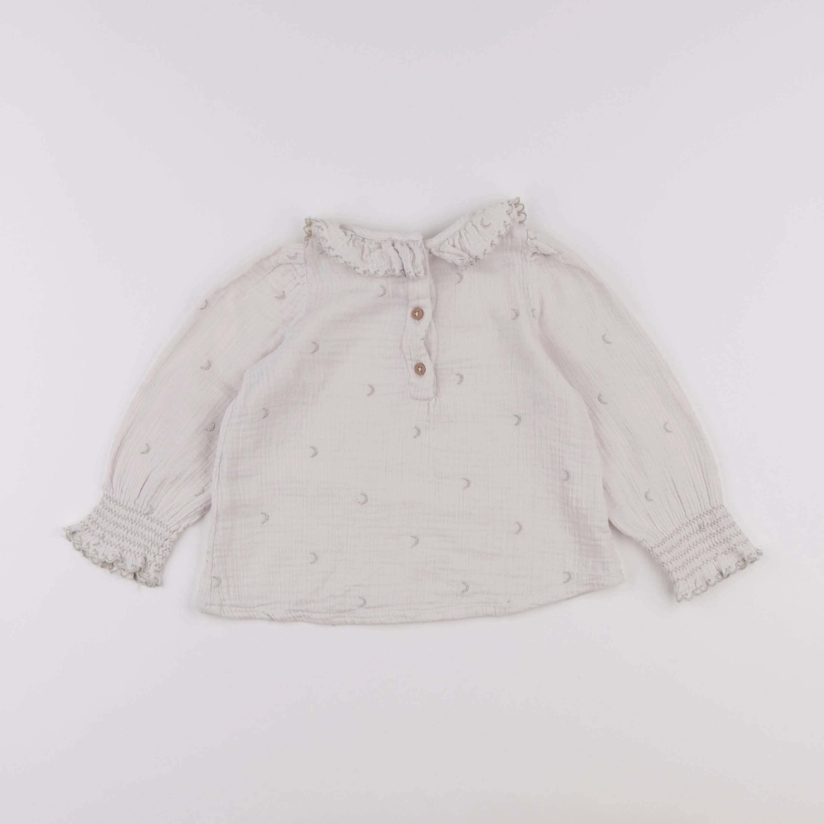 Monoprix - blouse beige, or - 3 ans