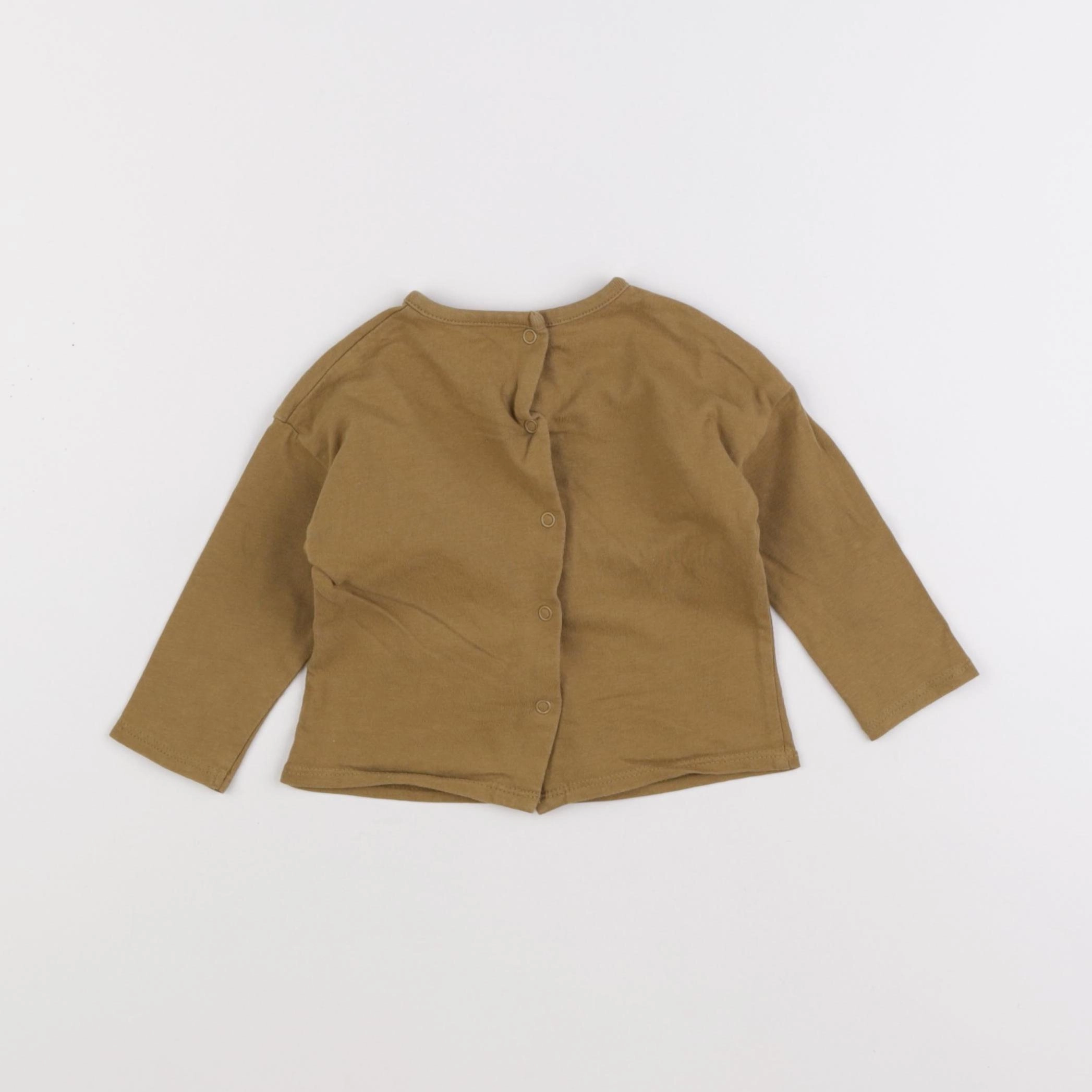 Vertbaudet - tee-shirt marron - 6 mois