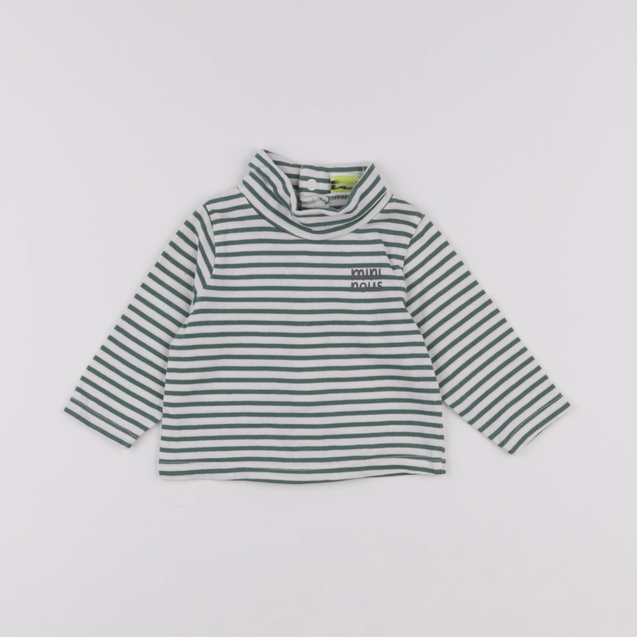 Tape à l'oeil - sous-pull blanc, vert - 3 mois