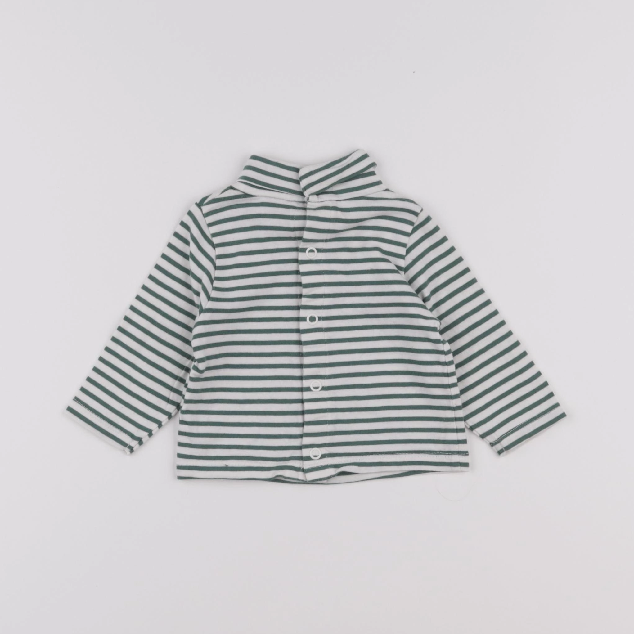Tape à l'oeil - sous-pull blanc, vert - 3 mois