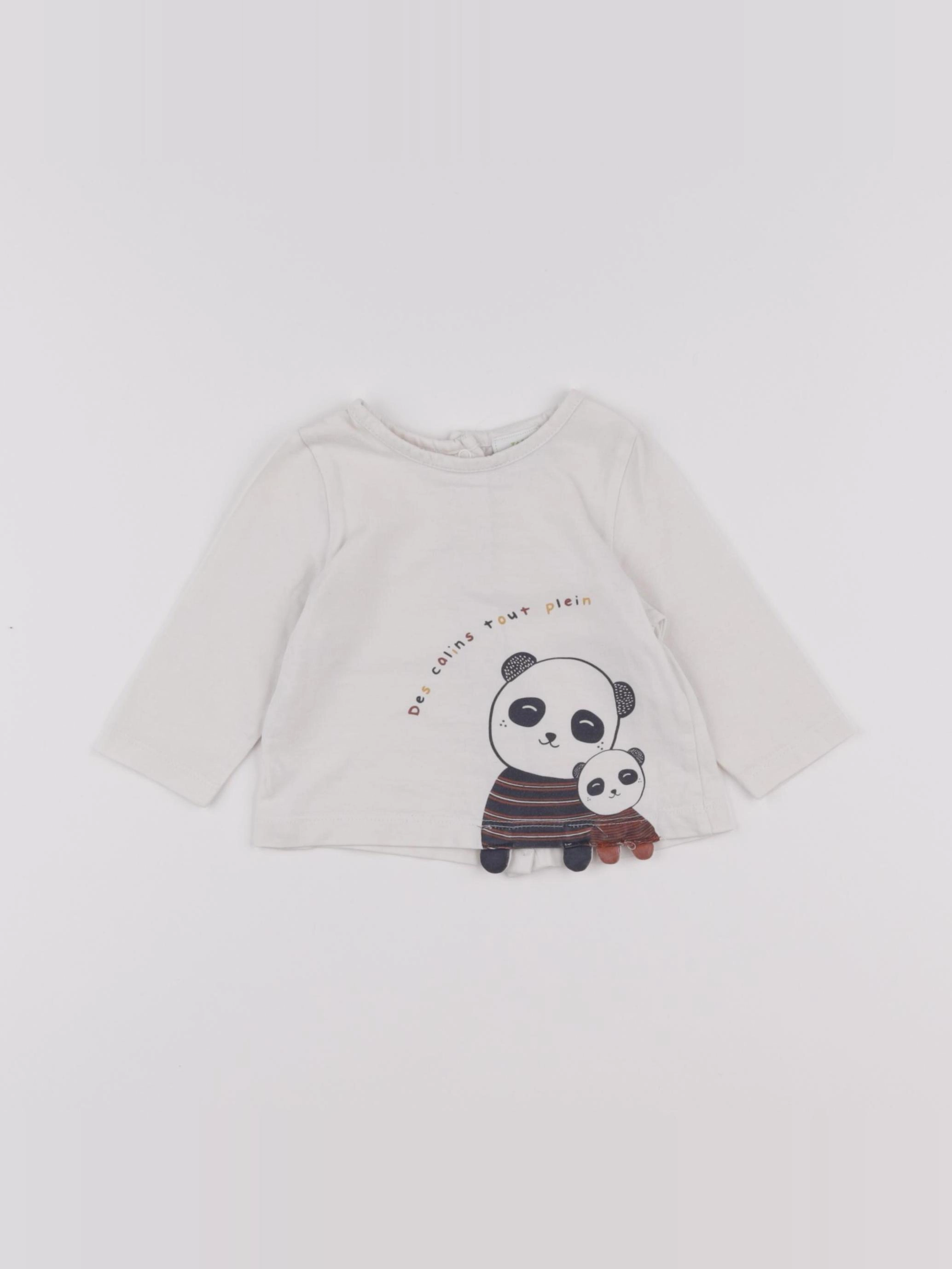 Tape à l'oeil - tee-shirt blanc - 3 mois