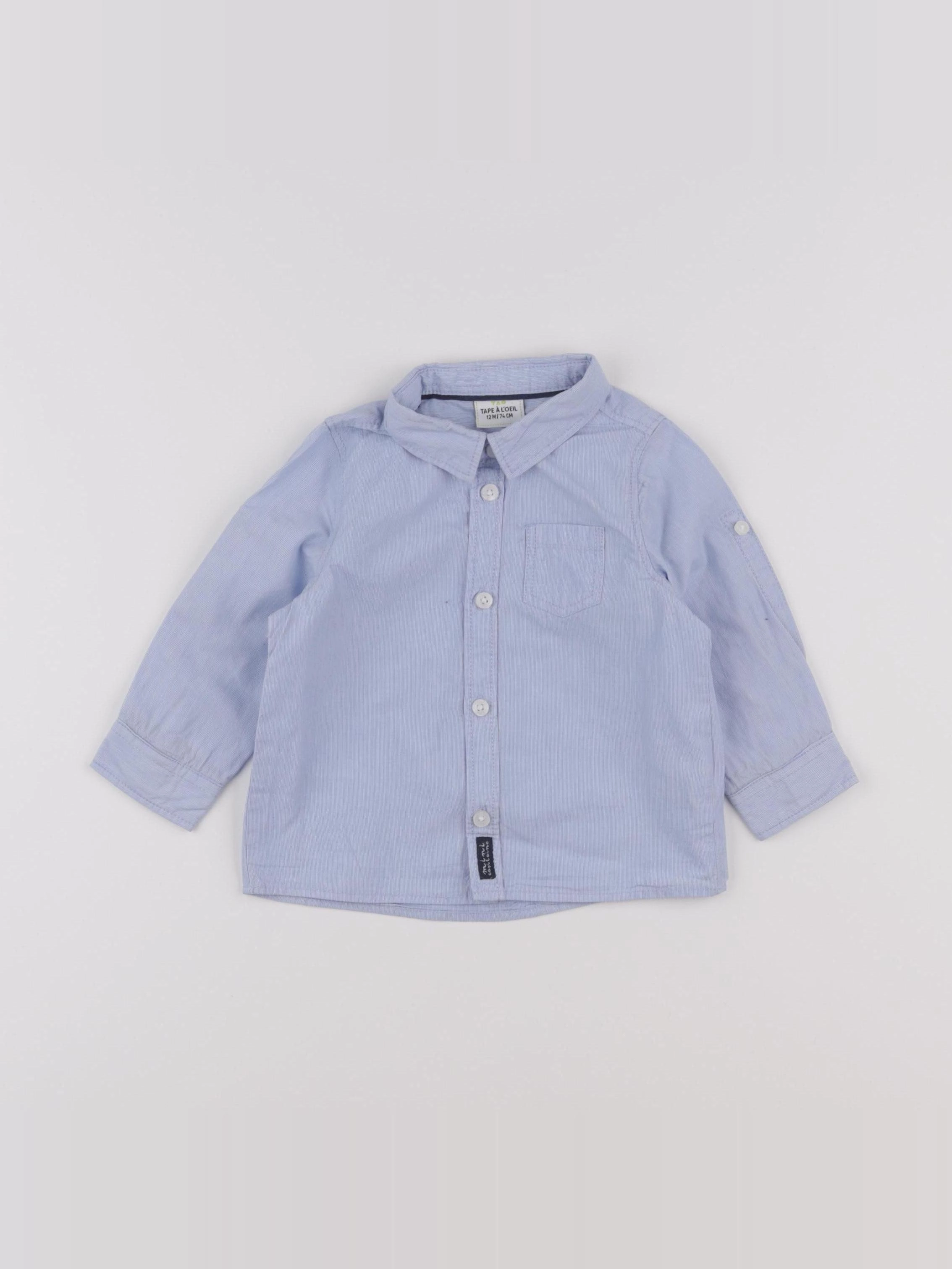 Tape à l'oeil - chemise bleu - 12 mois