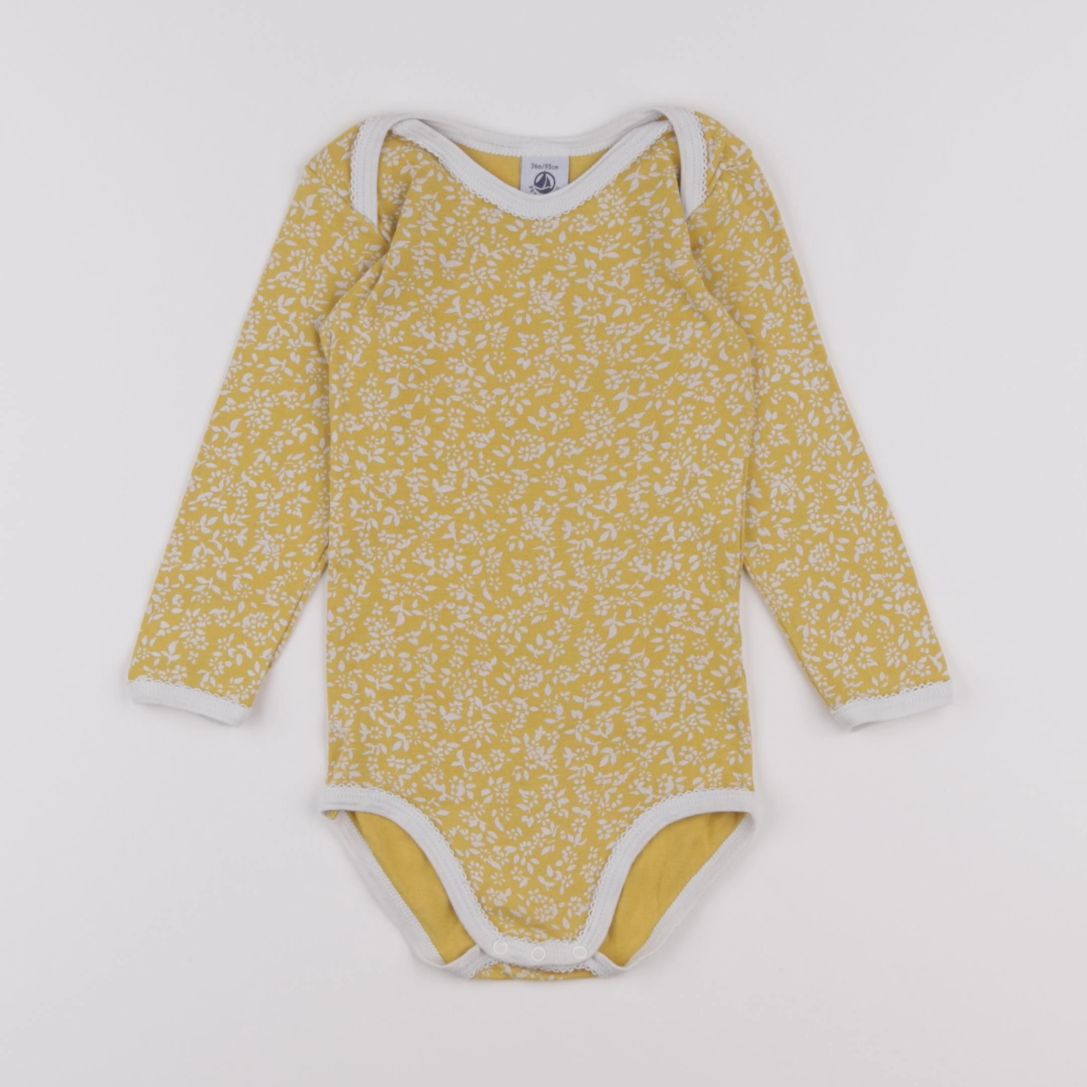 Petit Bateau - body jaune - 36 mois