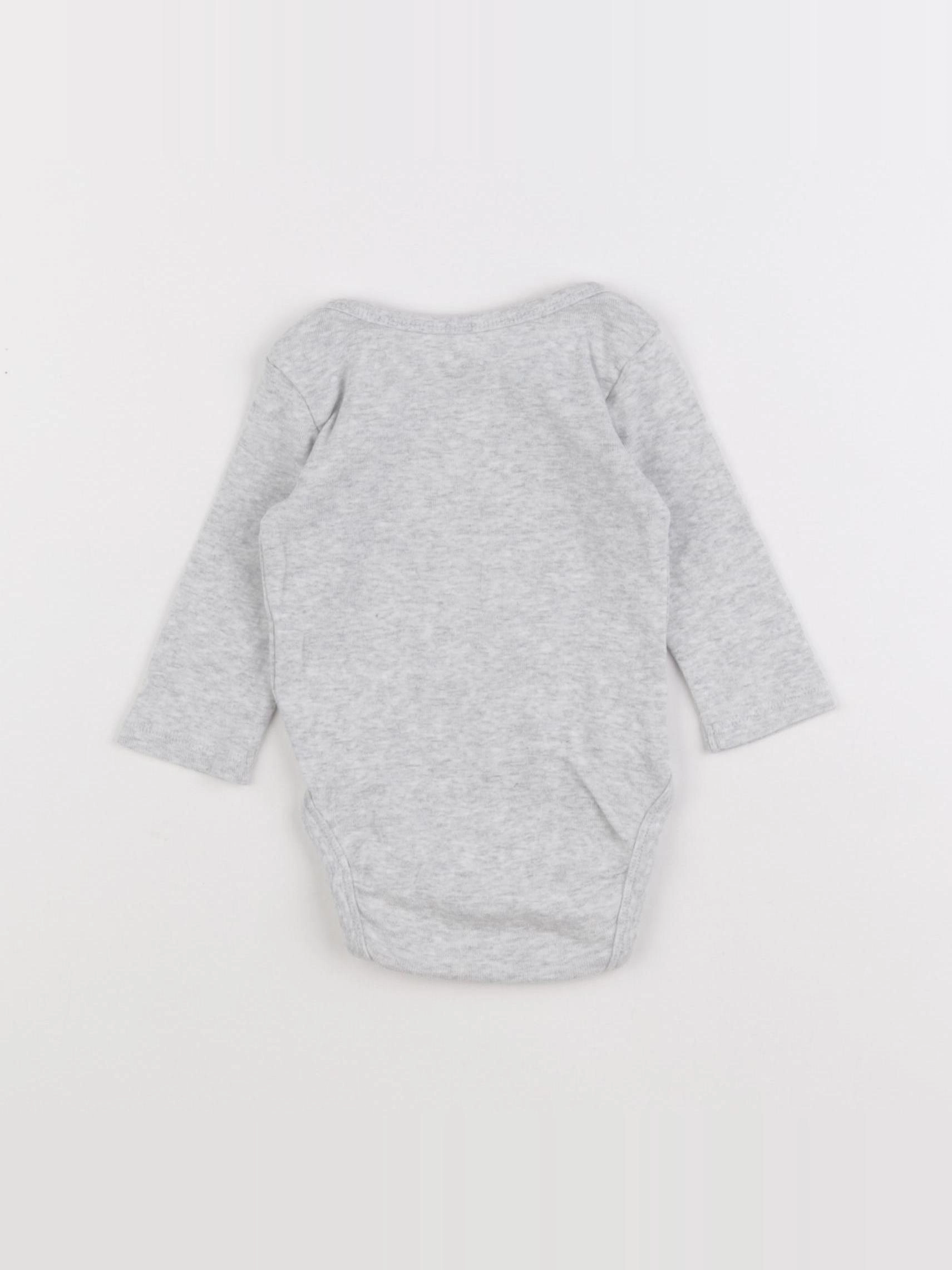 H&M - body gris - 1 mois