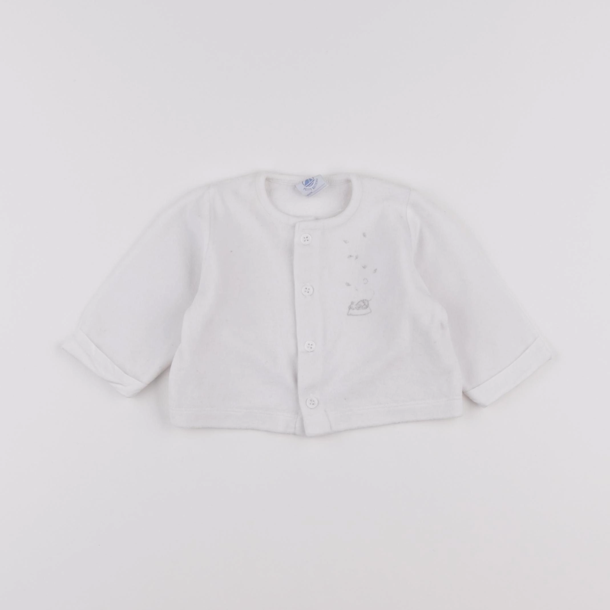 Petit Bateau - polaire blanc - 3 mois
