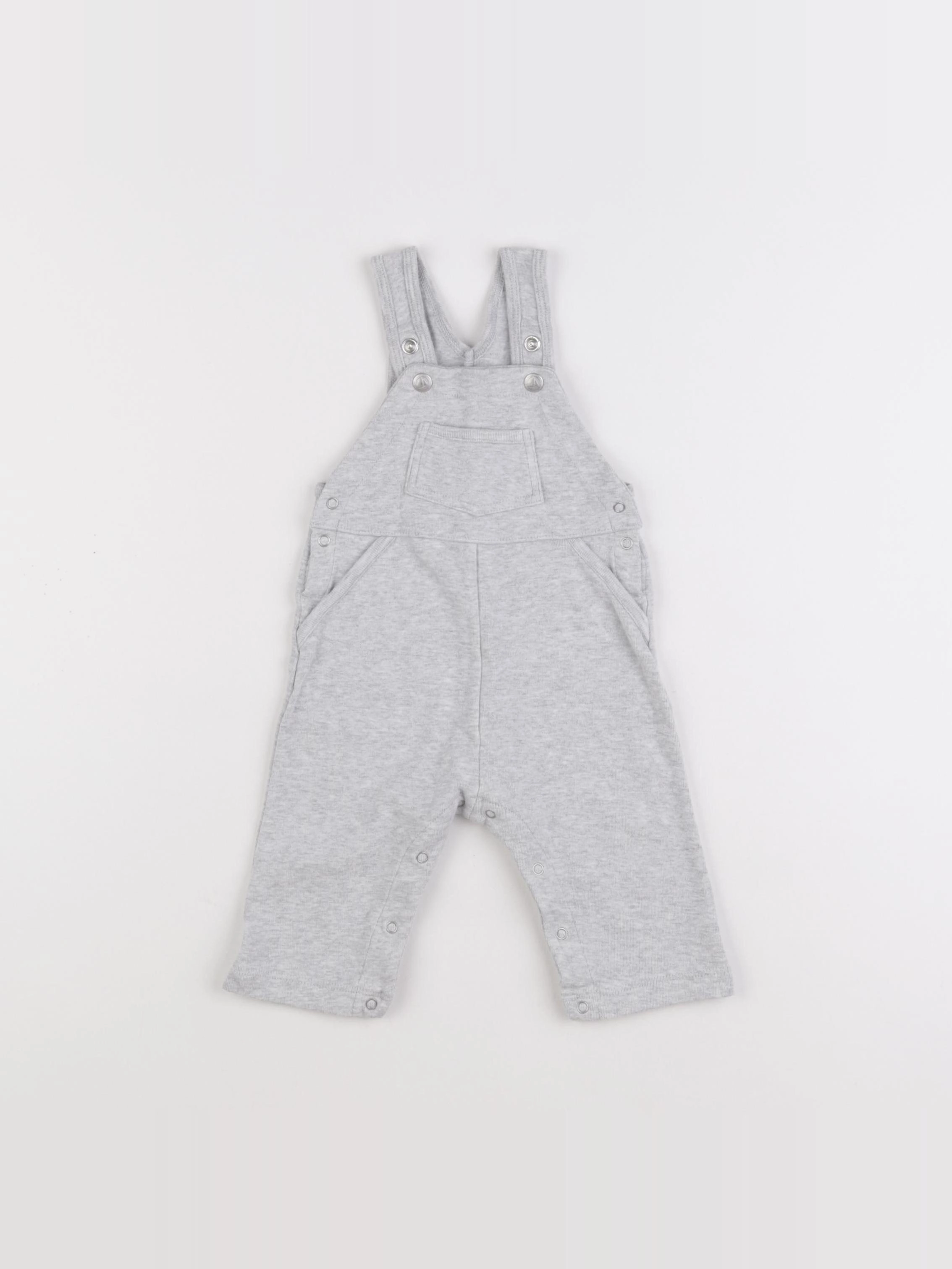 Petit Bateau - salopette gris - 3 mois