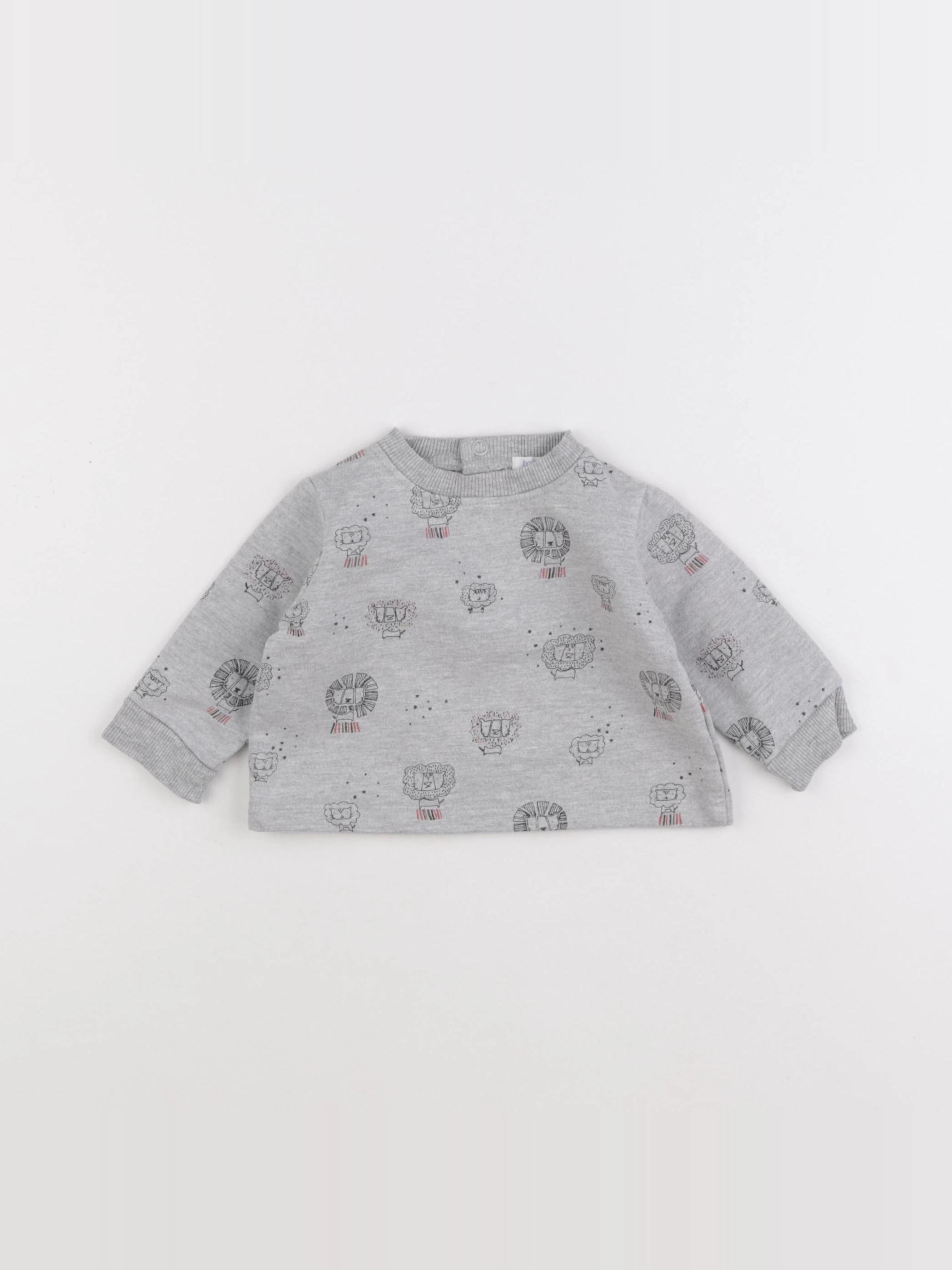 Boutchou - sweat gris - 6 mois