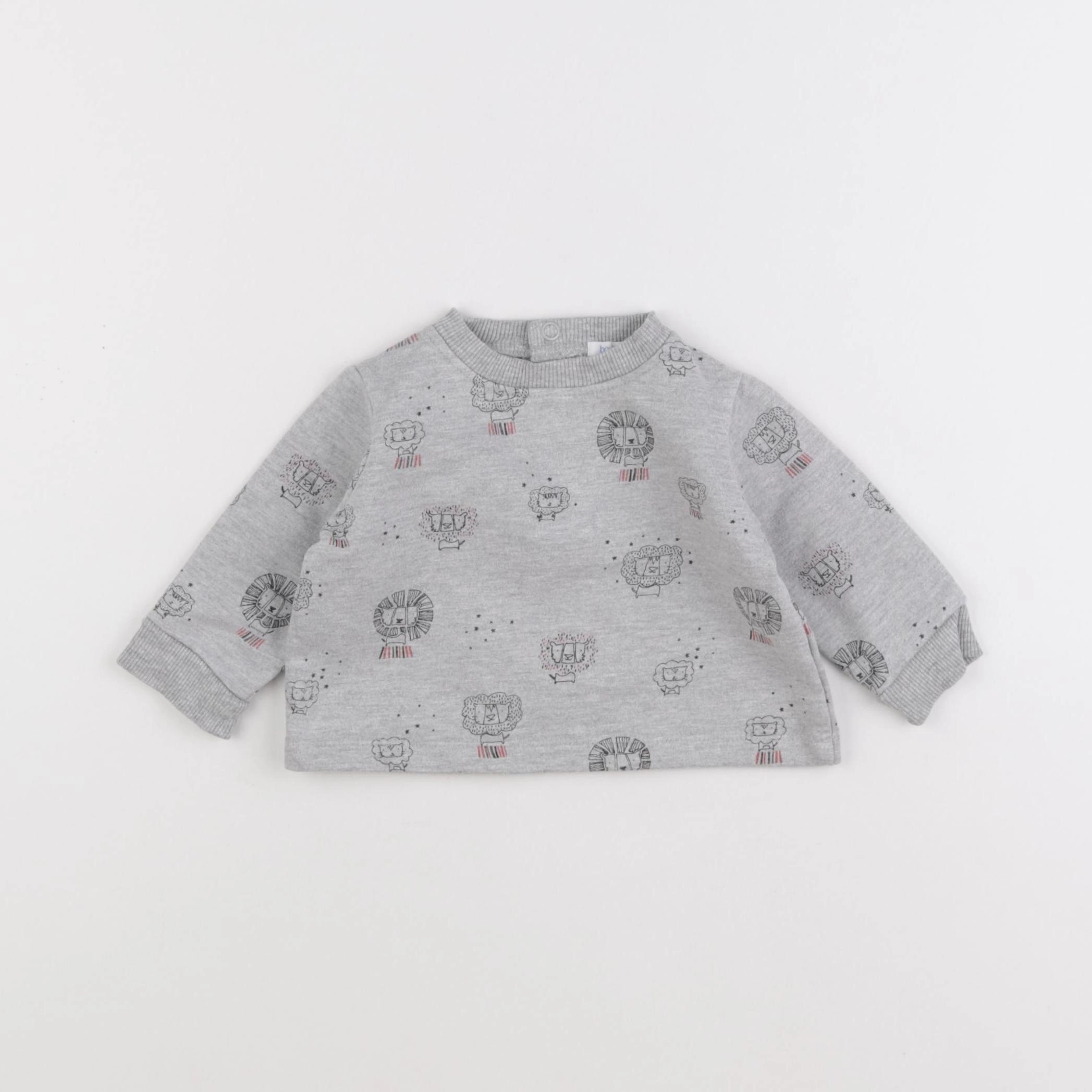 Boutchou - sweat gris - 6 mois