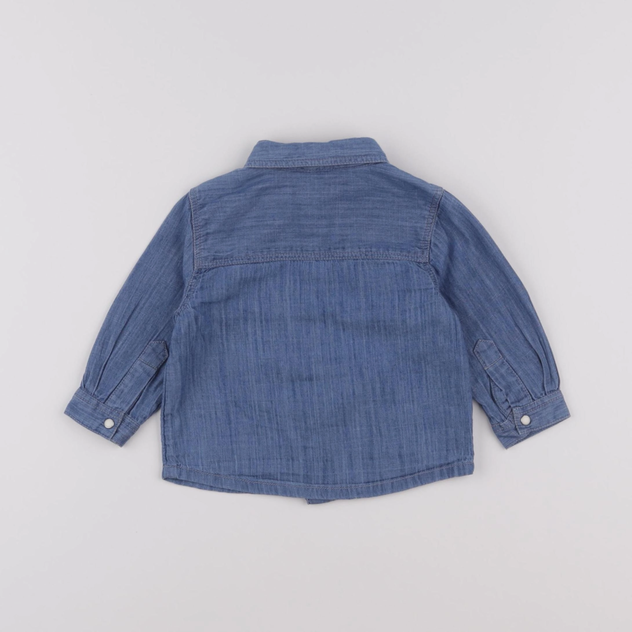 Boutchou - chemise bleu - 6 mois