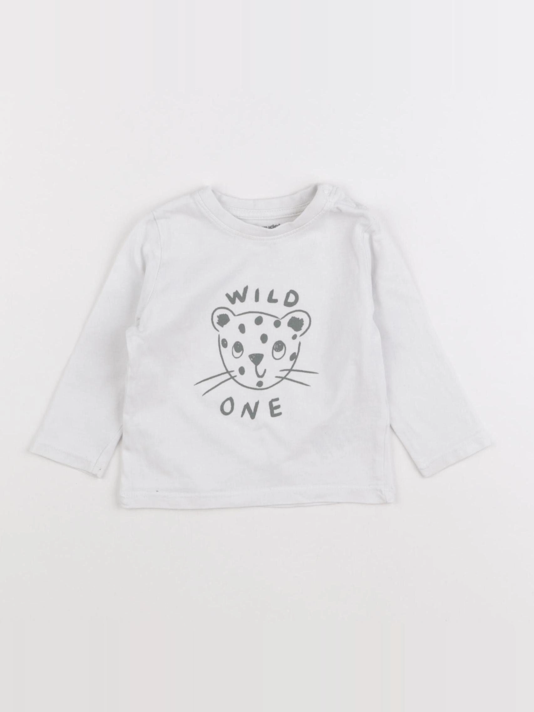 Vertbaudet - tee-shirt blanc - 6 mois