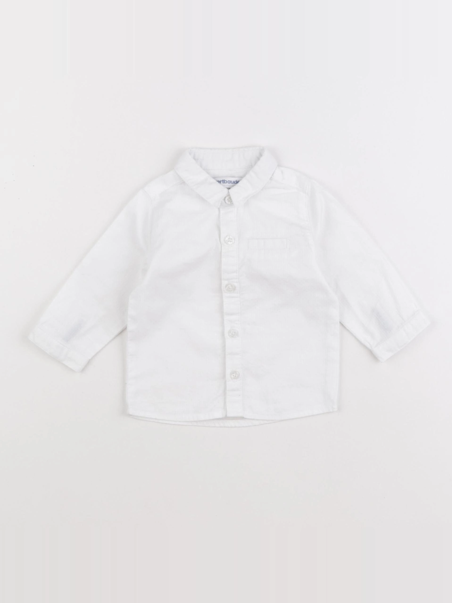 Vertbaudet - chemise blanc - 6 mois