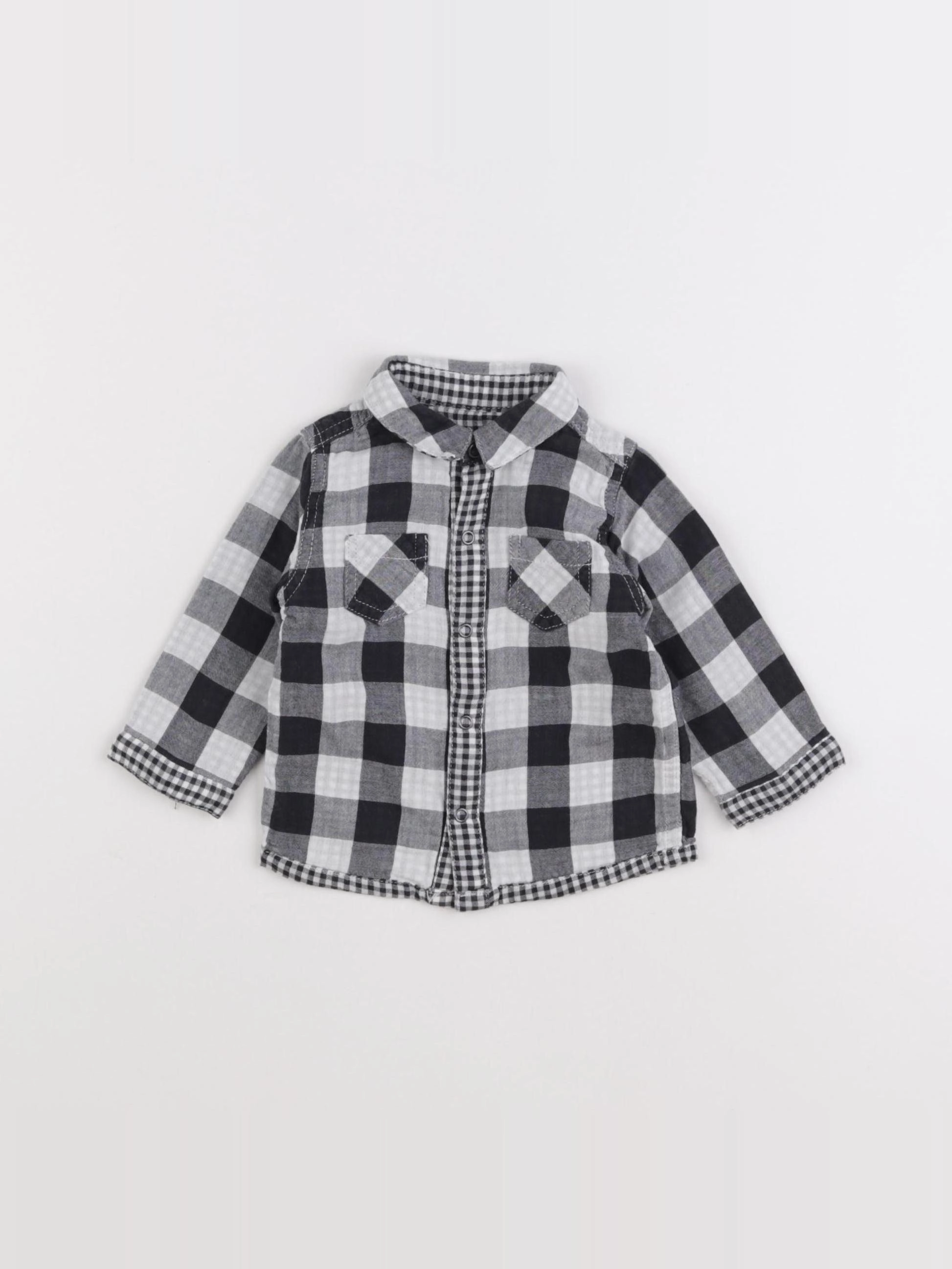 Vertbaudet - chemise noir - 6 mois