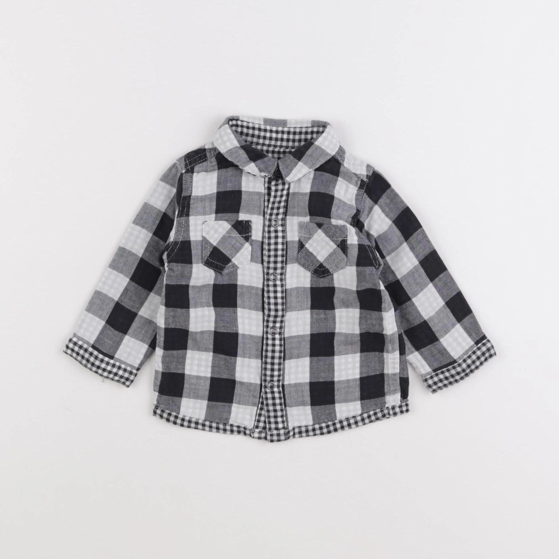 Vertbaudet - chemise noir - 6 mois