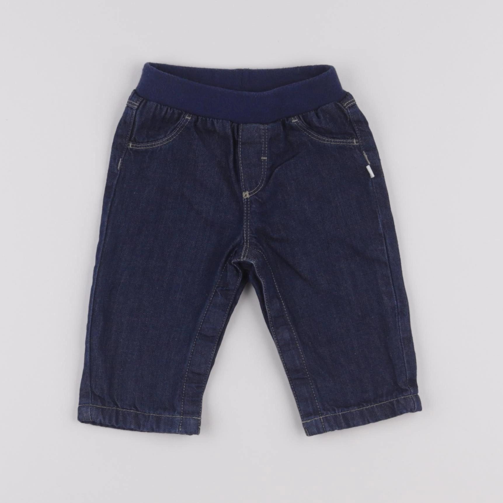 Petit Bateau - jegging doublé bleu - 3 mois