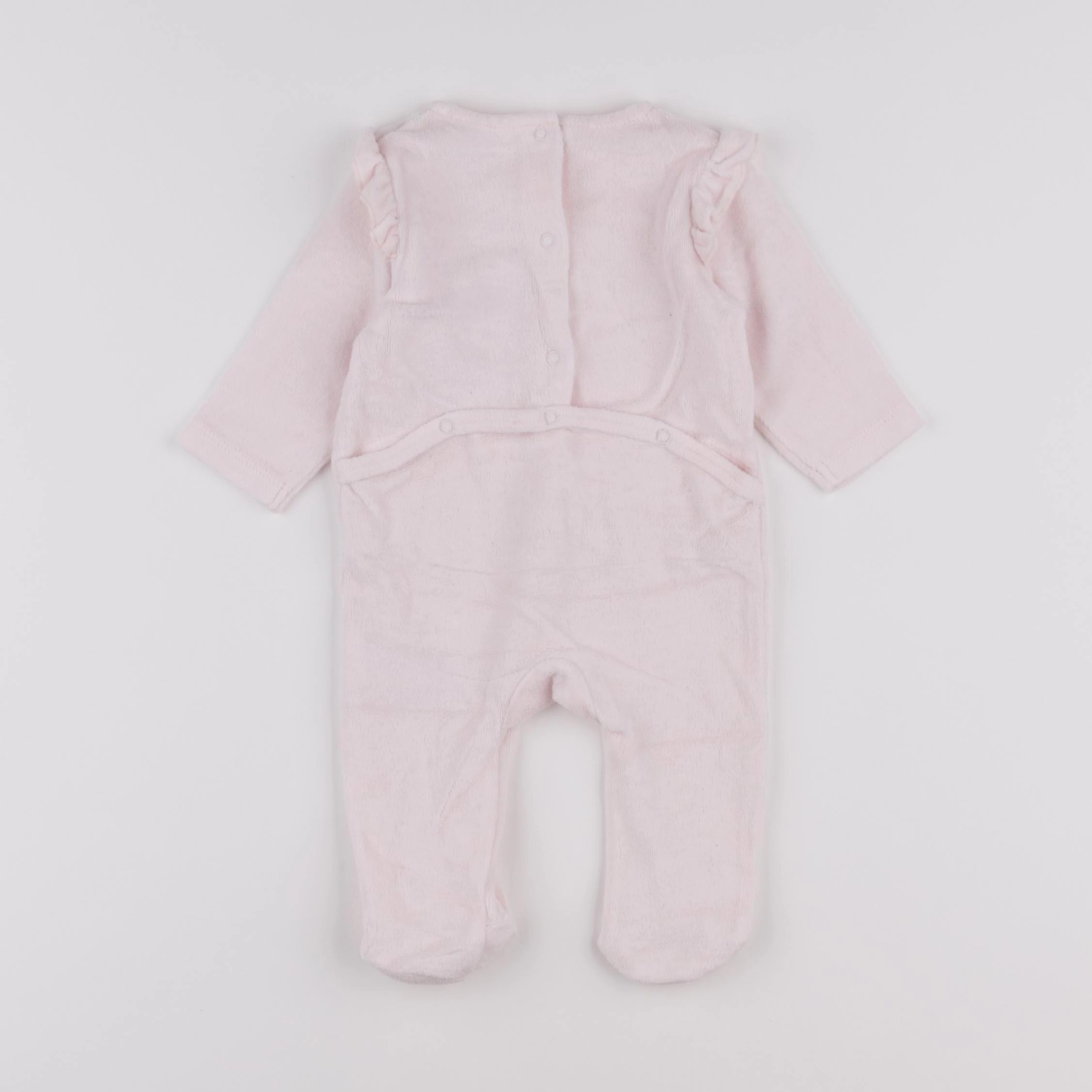 Vertbaudet - pyjama velours rose - 3 mois