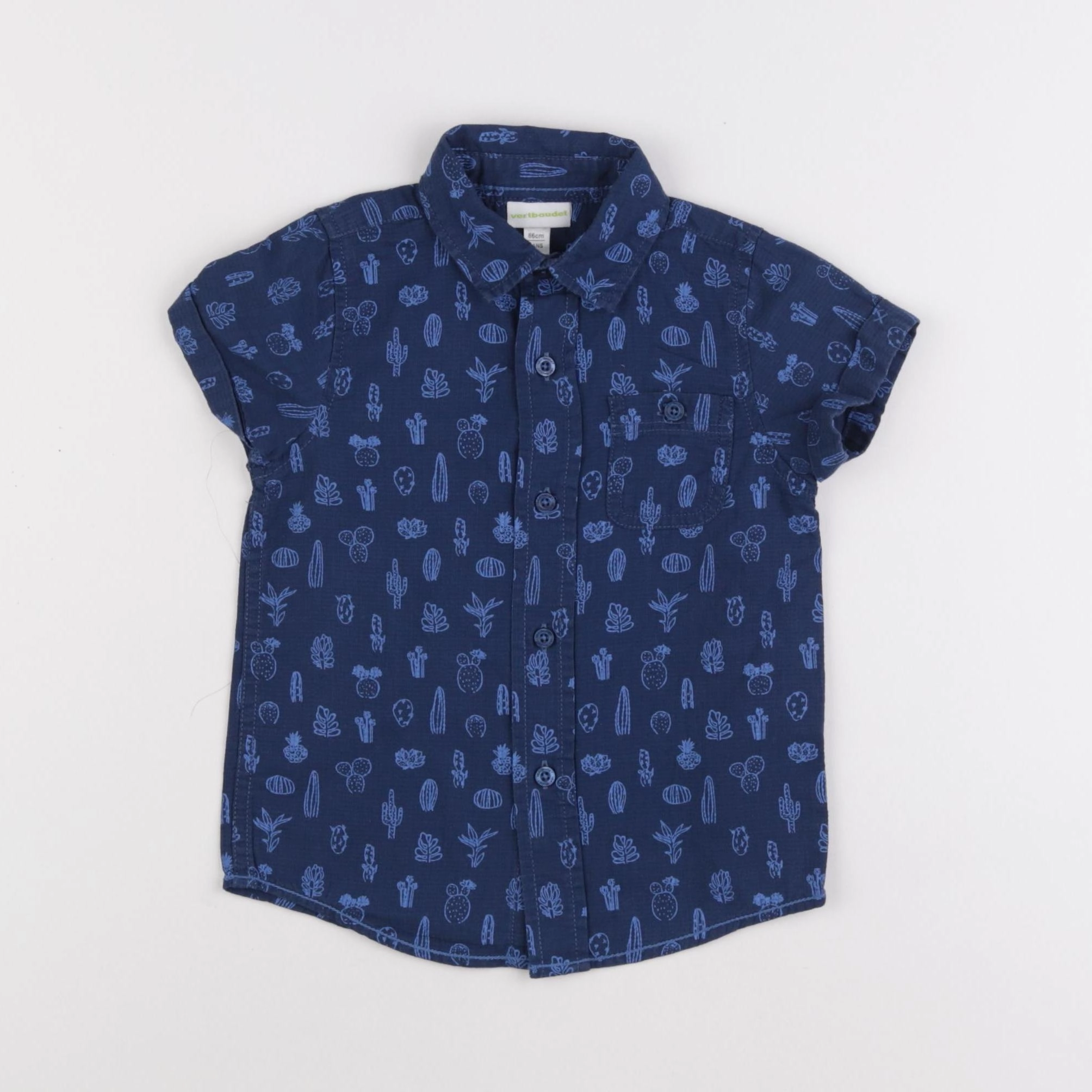 Vertbaudet - chemise bleu - 2 ans