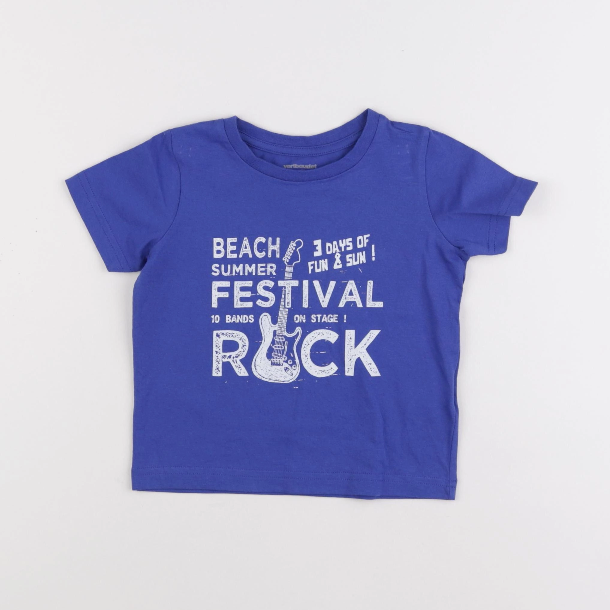 Vertbaudet - tee-shirt bleu - 2 ans