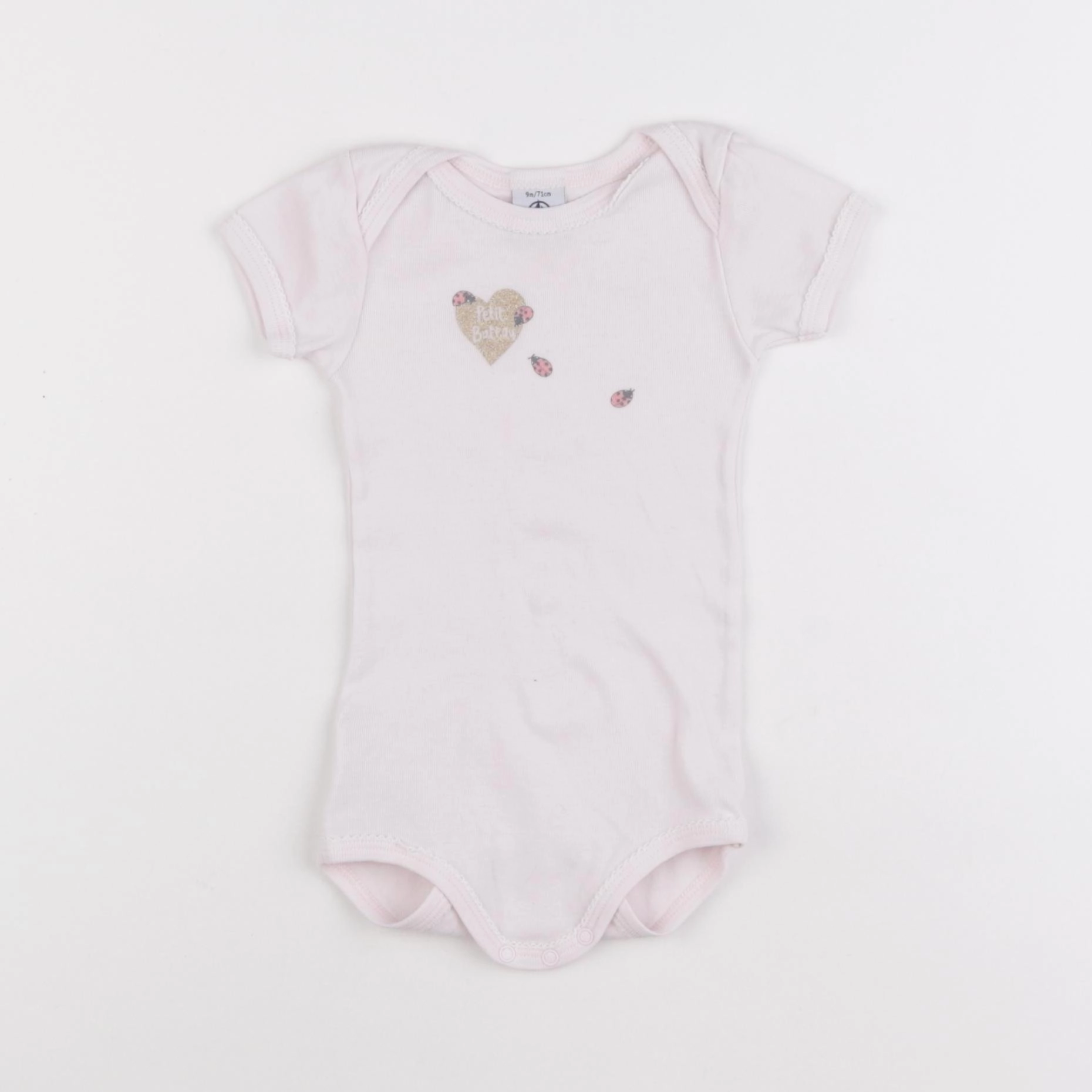 Petit Bateau - body rose - 9 mois