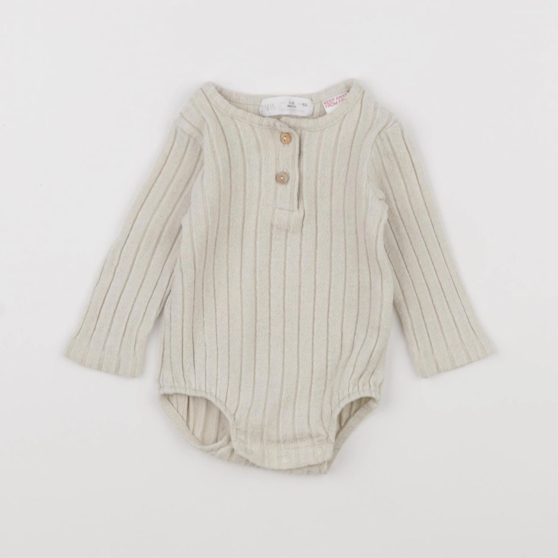 Zara - body beige - 3/6 mois