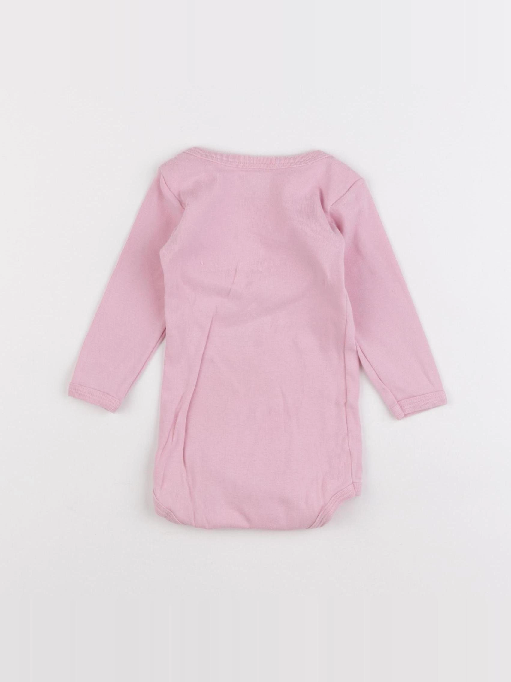 Petit Bateau - body rose - 6 mois