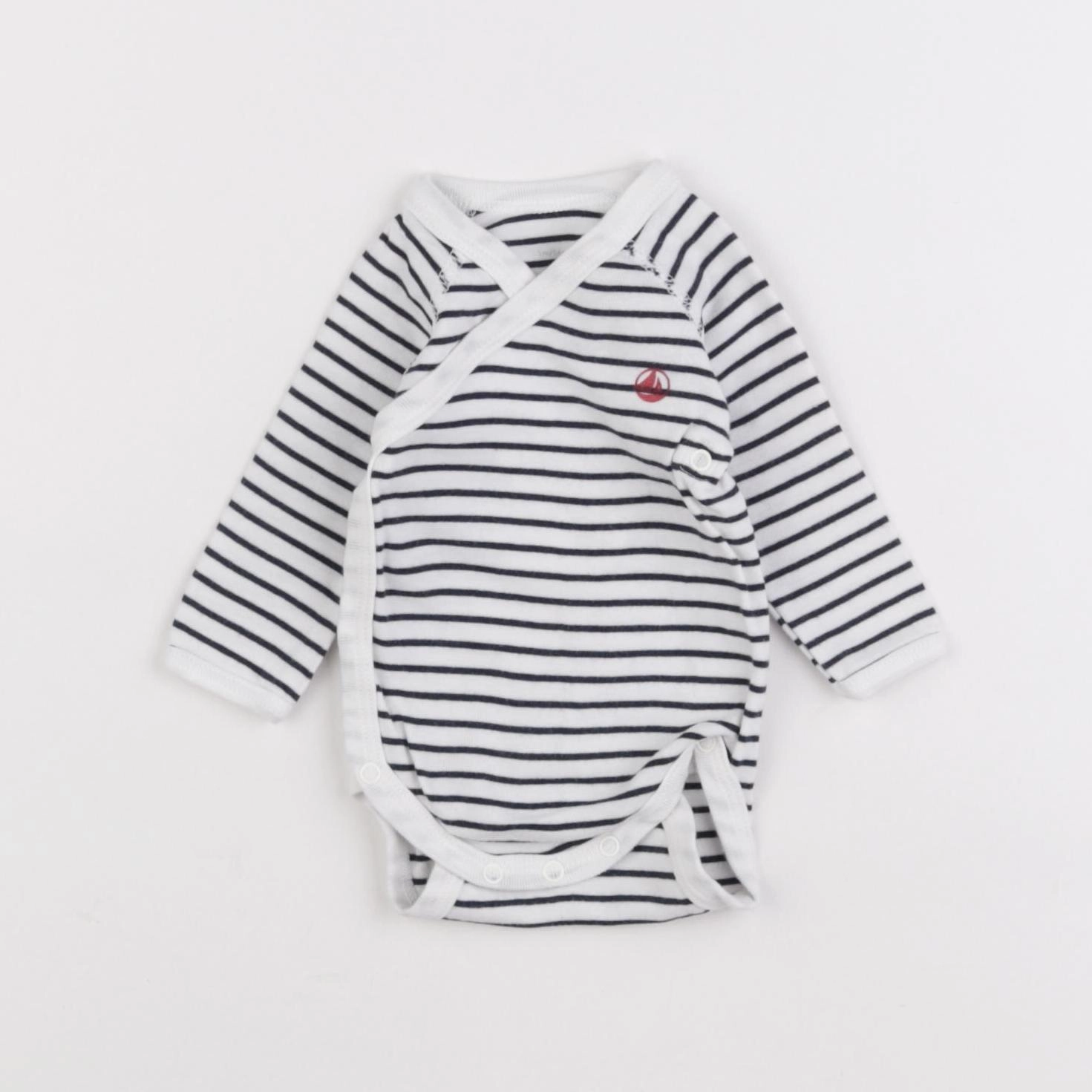 Petit Bateau - body bleu - 1 mois