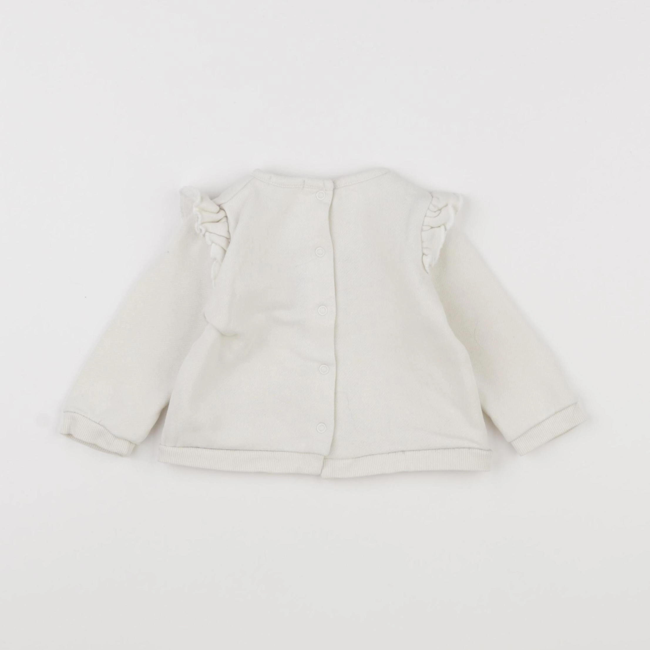 Vertbaudet - sweat beige - 6 mois