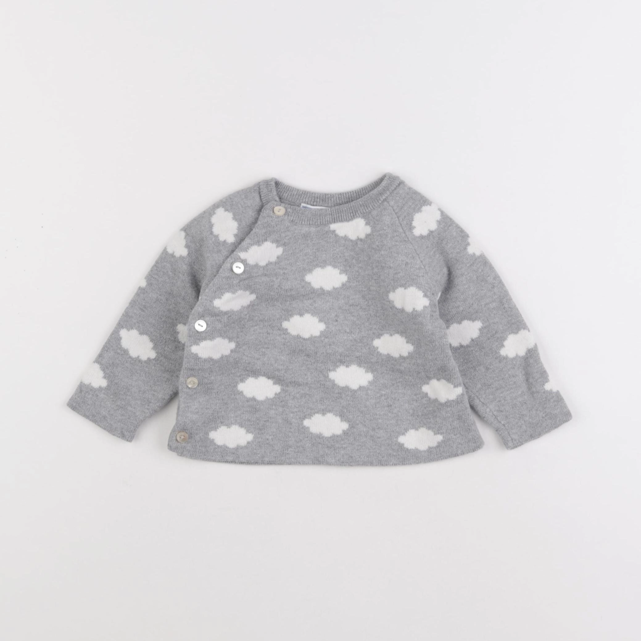 Jacadi - pull gris - 6 mois