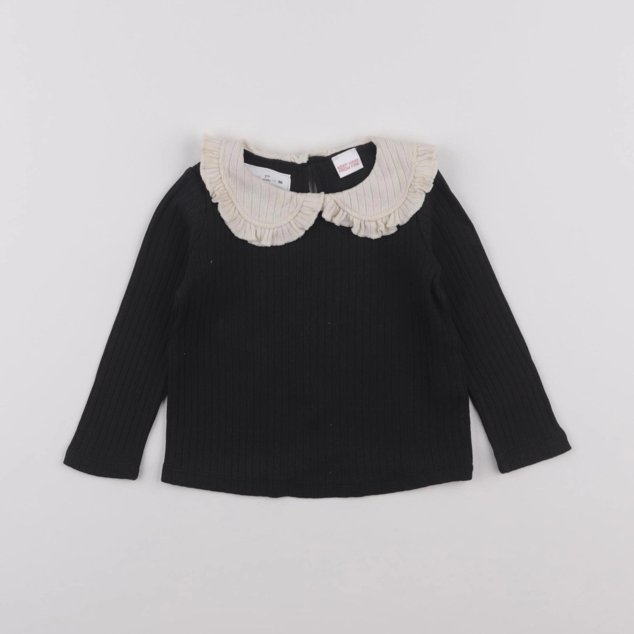 Zara - tee-shirt noir - 12/18 mois