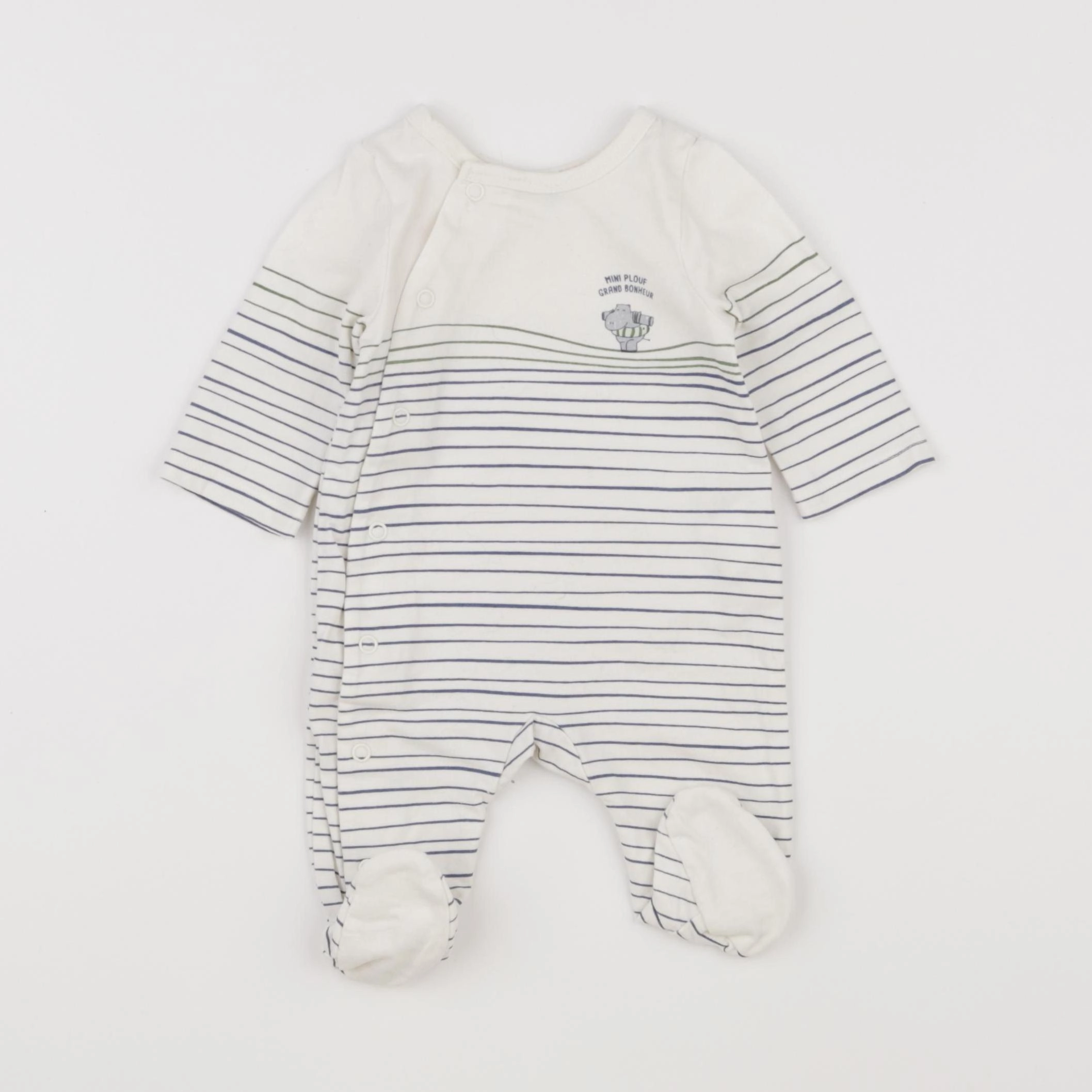 Tape à l'oeil - pyjama coton blanc - 1 mois