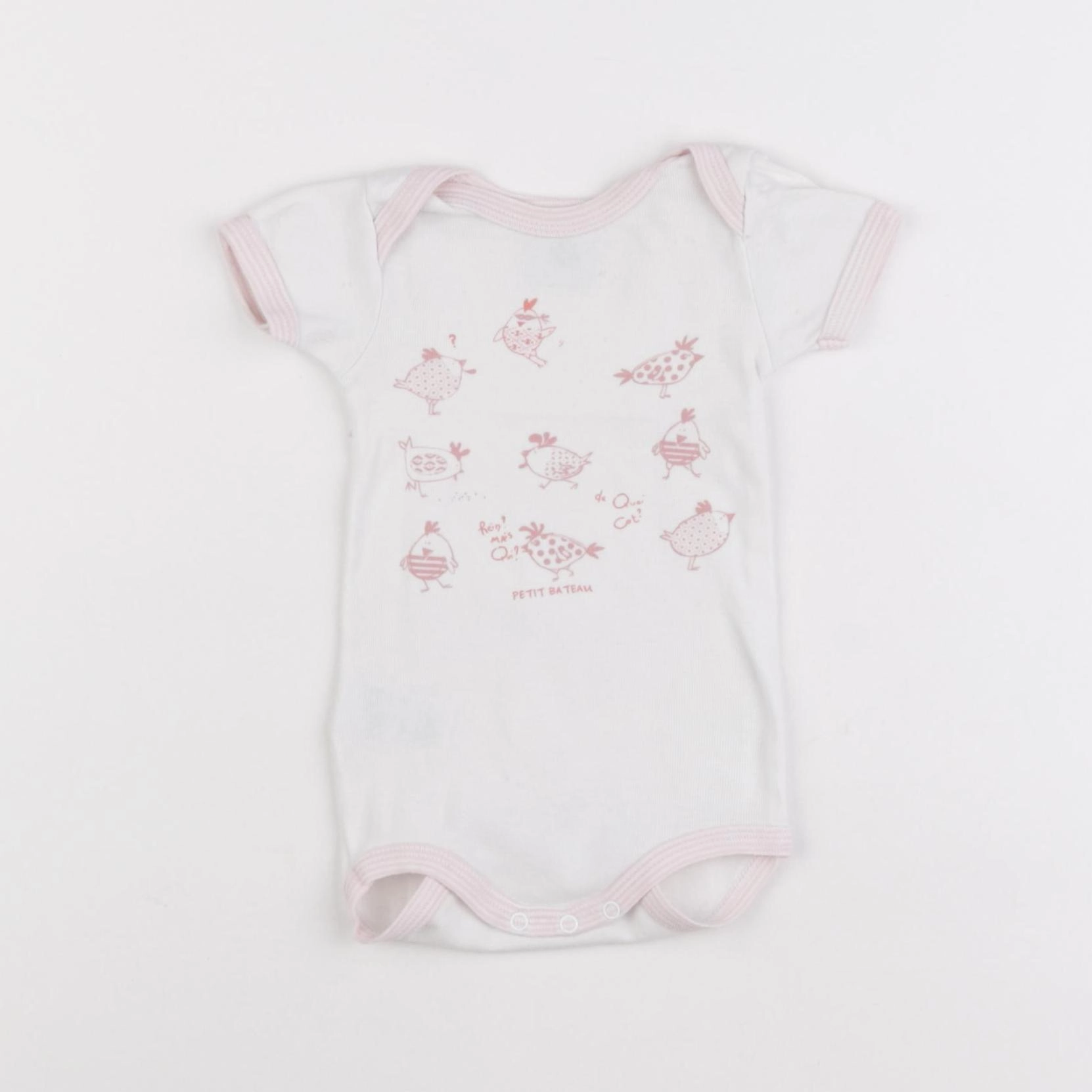 Petit Bateau - body blanc - 3 mois