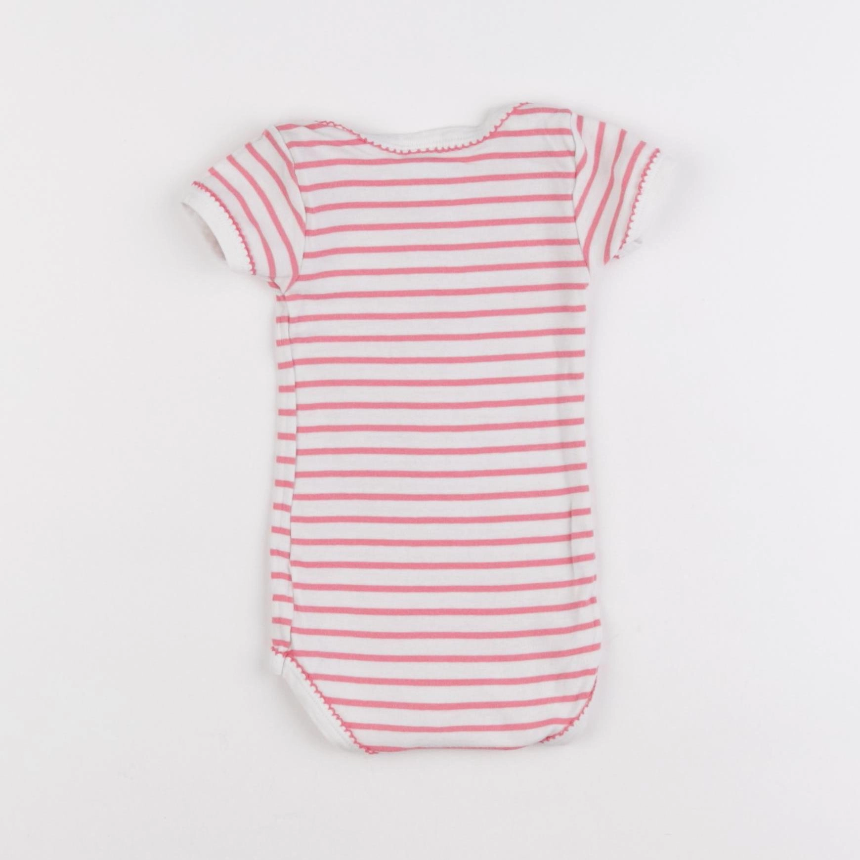 Petit Bateau - body rose - 6 mois