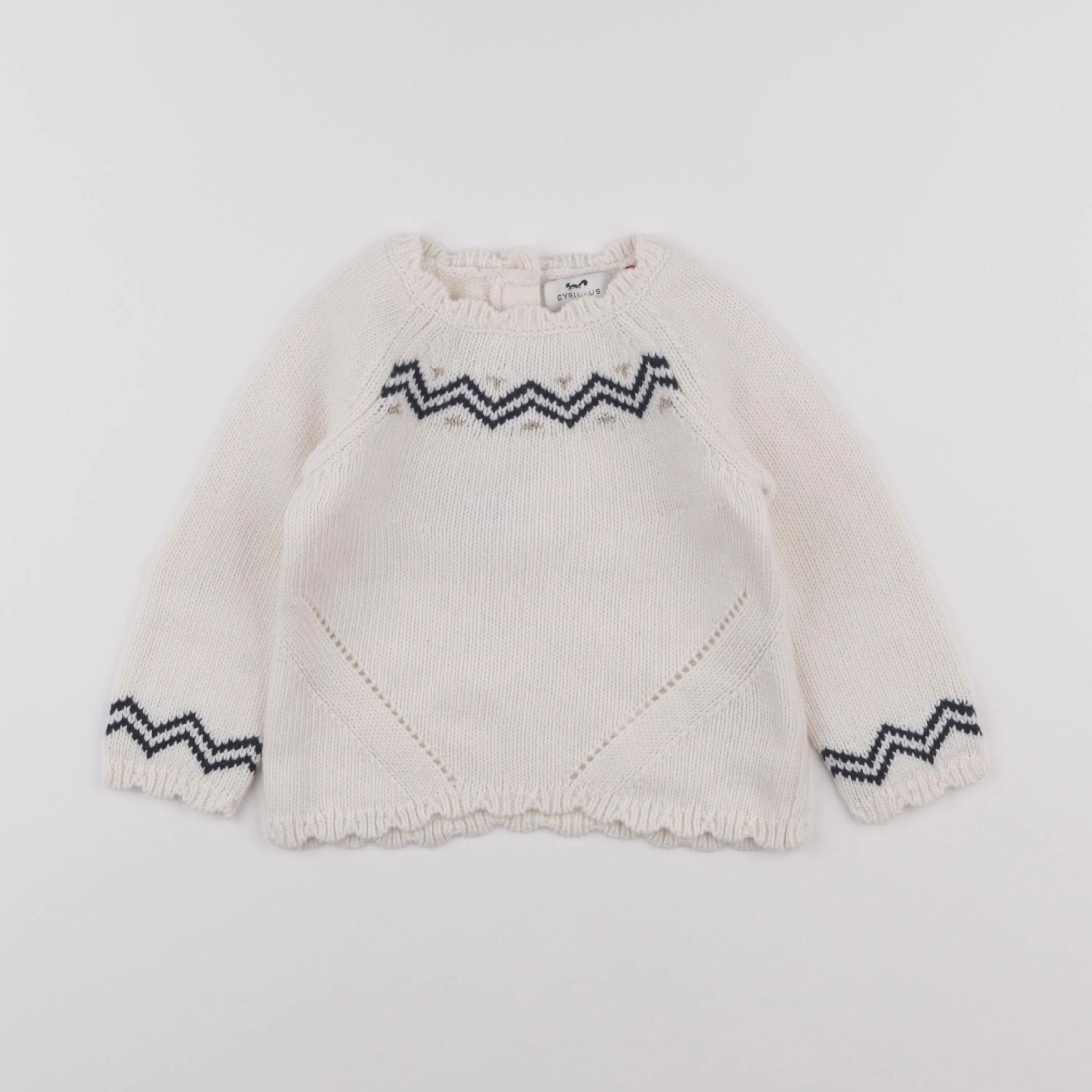 Cyrillus - pull blanc - 12 mois