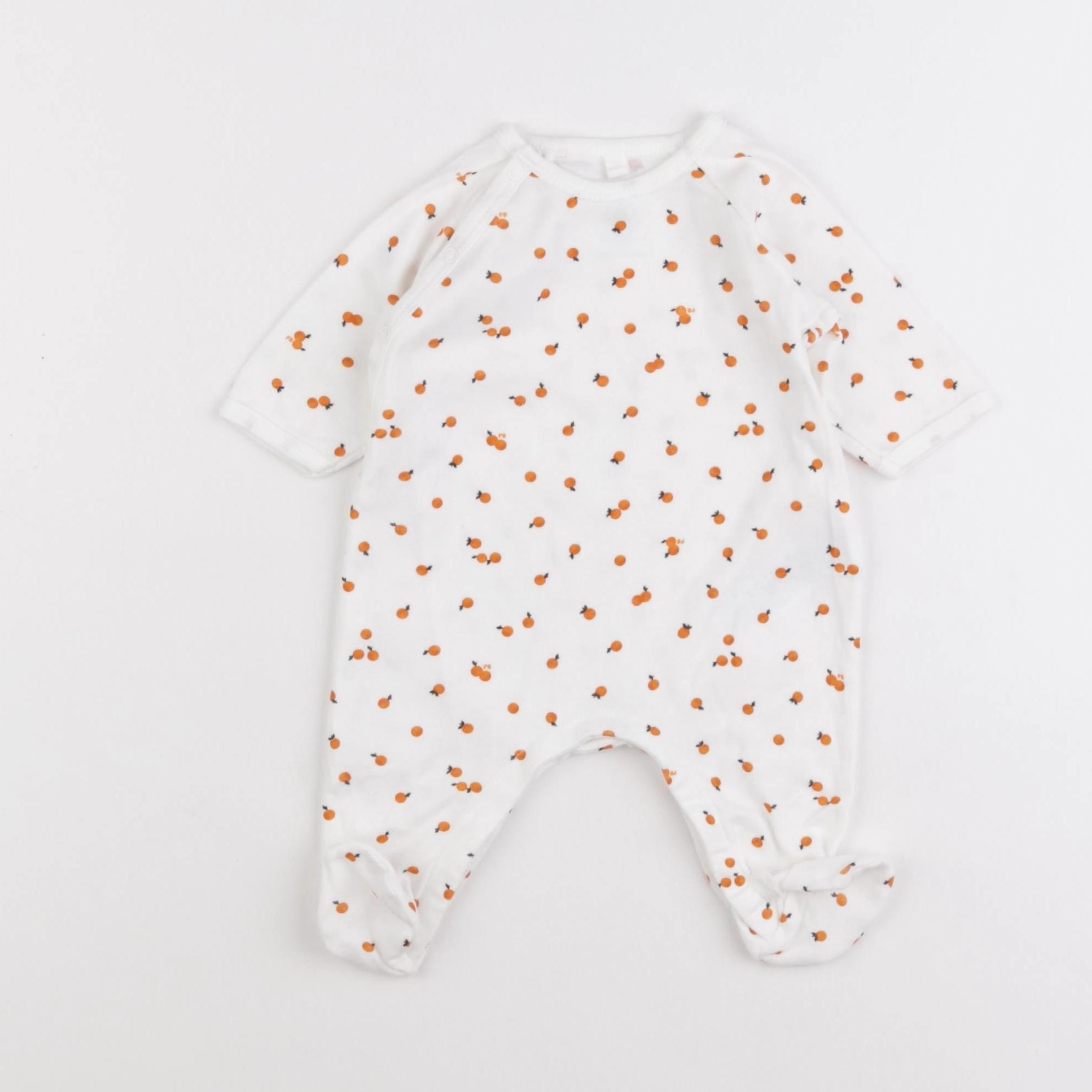 Petit Bateau - pyjama coton blanc - 1 mois