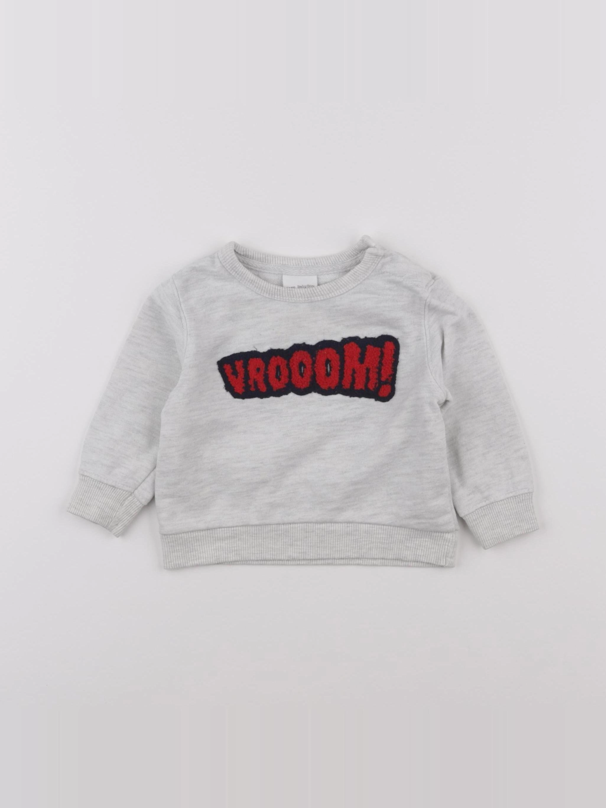 Zara - sweat gris - 3/6 mois